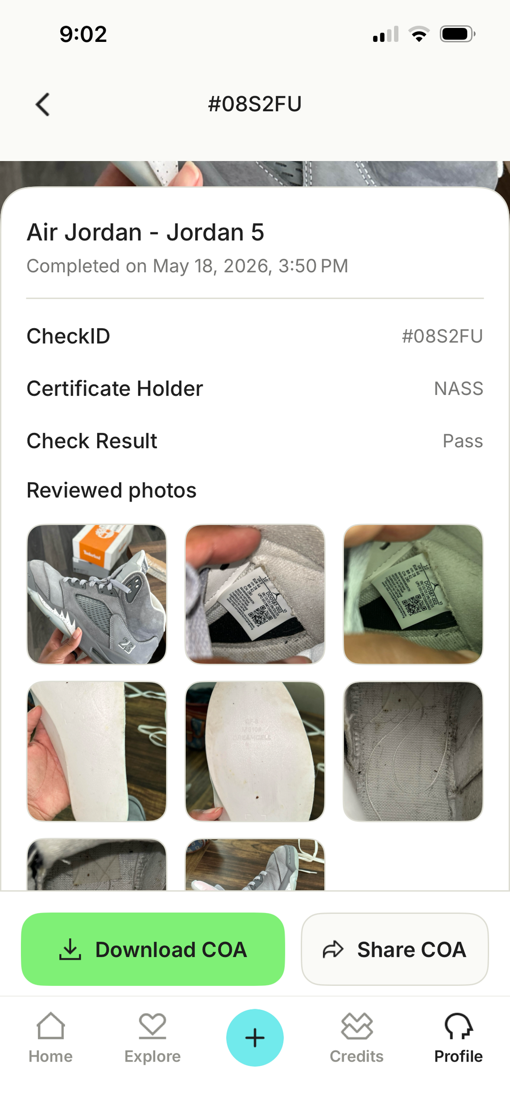 Size 10 Nike air Jordan retro 5 WOLF GREY (2026) men’s