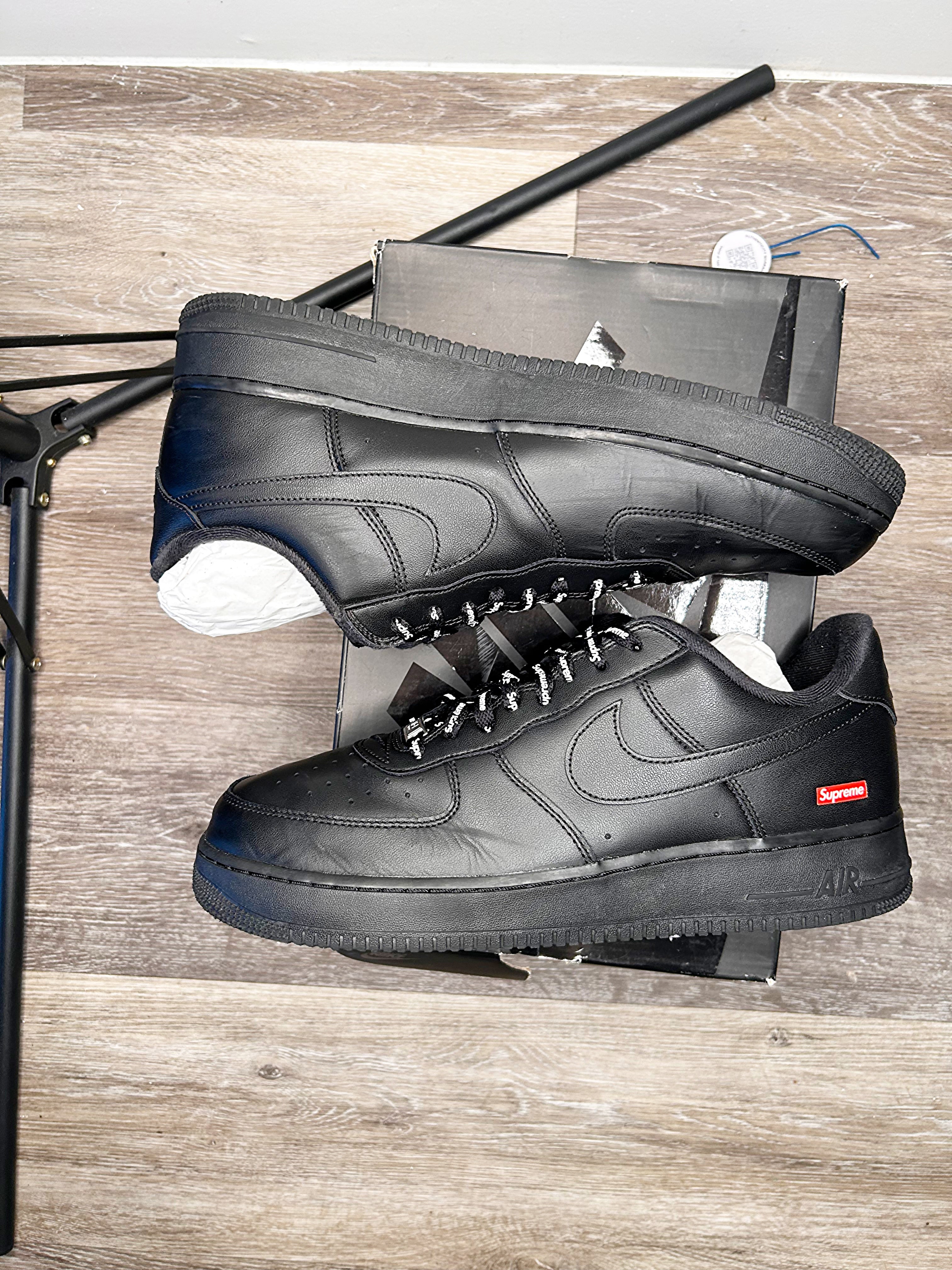 Size 13 - Nike Air Force 1 Low x Supreme Box Logo - Black (2020)