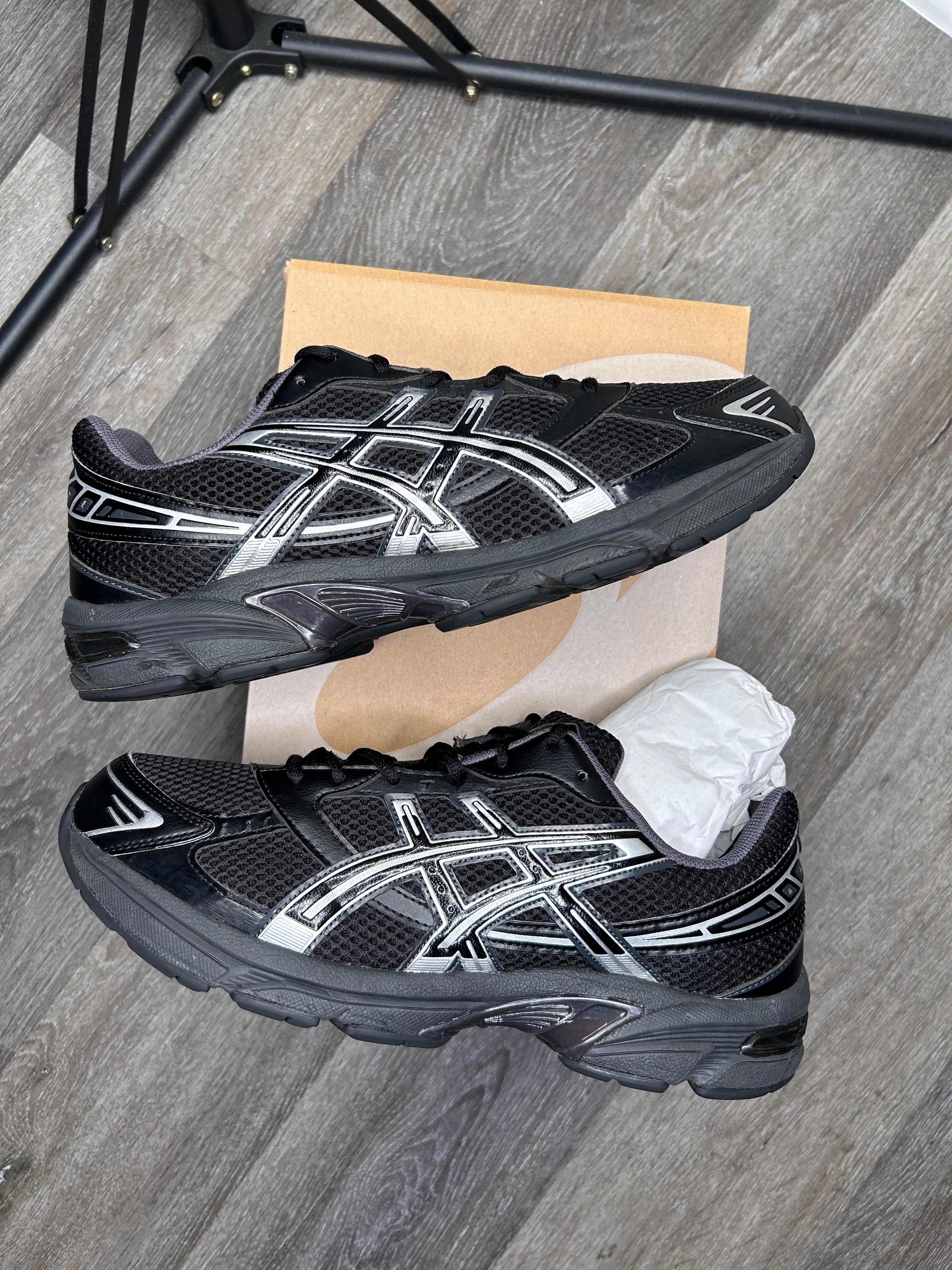 ASICS GEL-1130 Black Pure Silver Mens 11.5 Womens 13 Running Shoes Sneakers