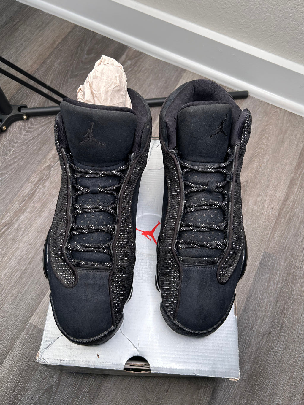 Size 10 - Jordan 13 Black Cat Black/Anthracite (2017) 414571-011