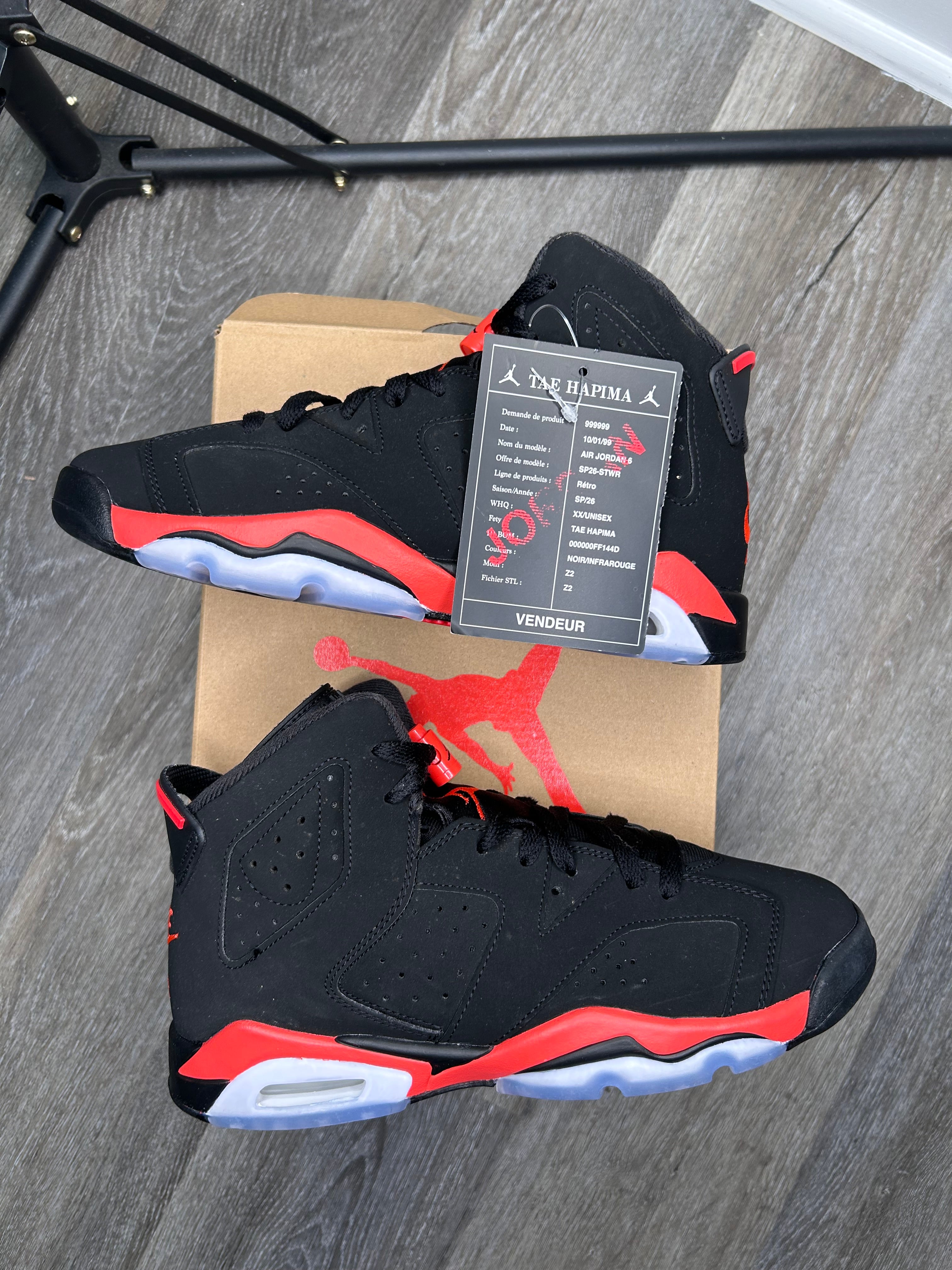 Size 6.5Y - Jordan 6 Retro Infrared Salesman (2026)  IQ1275-001