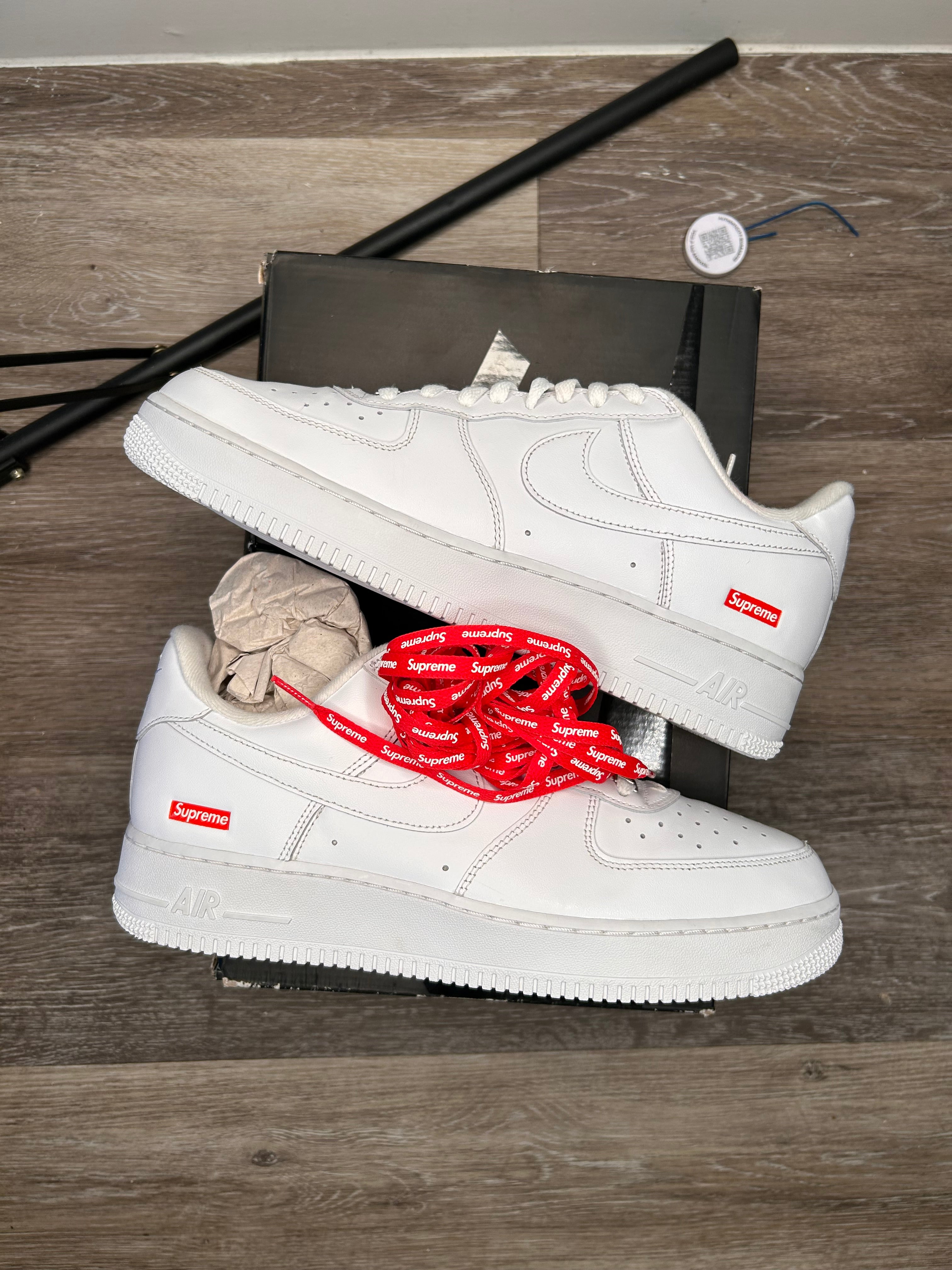 Nike Air Force 1 x Supreme Low Box Logo - White - Size 10 - CU9225-100 (2020)