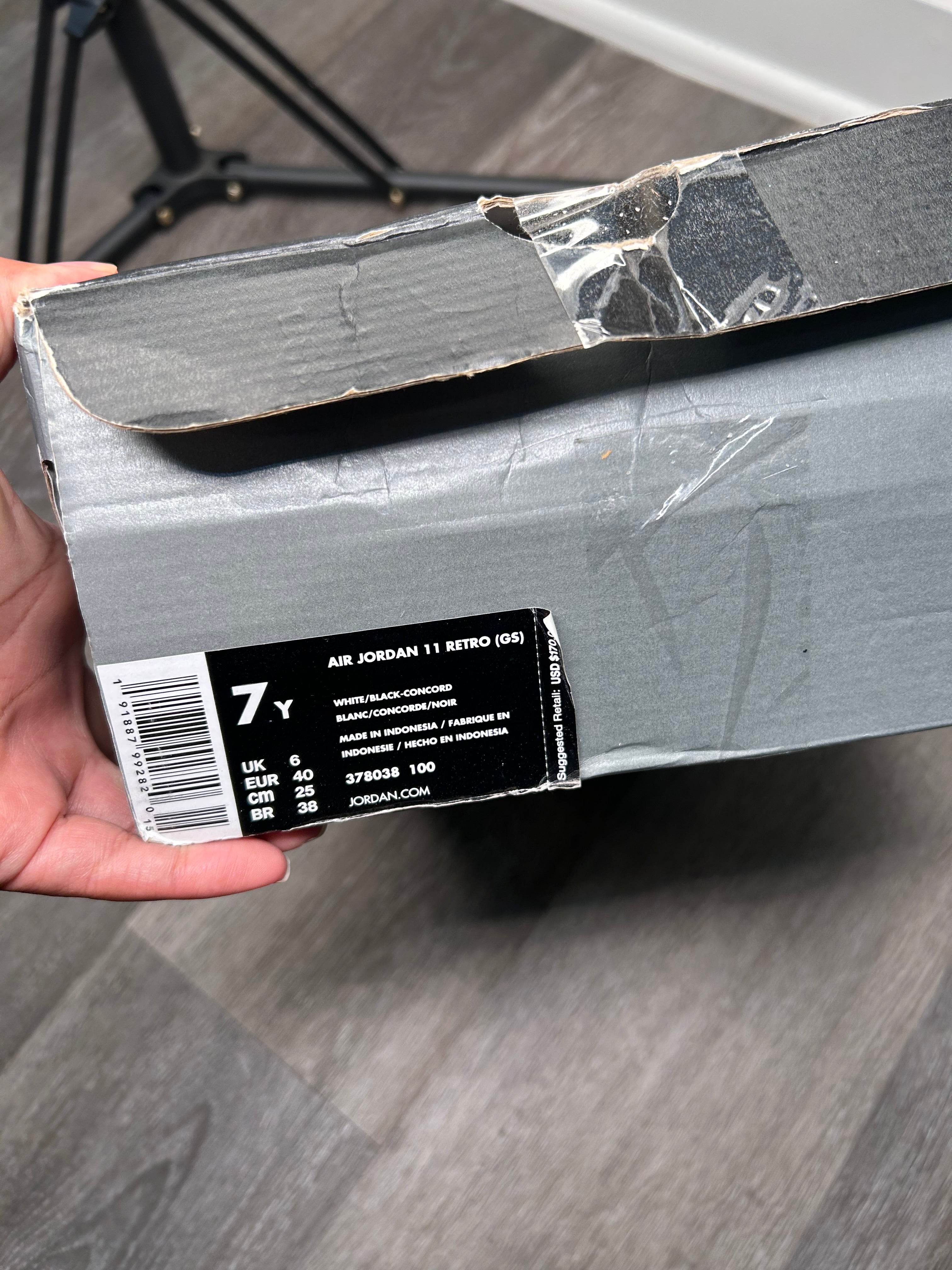 Size 7Y - Jordan 11 Concord (2018) 378038-100