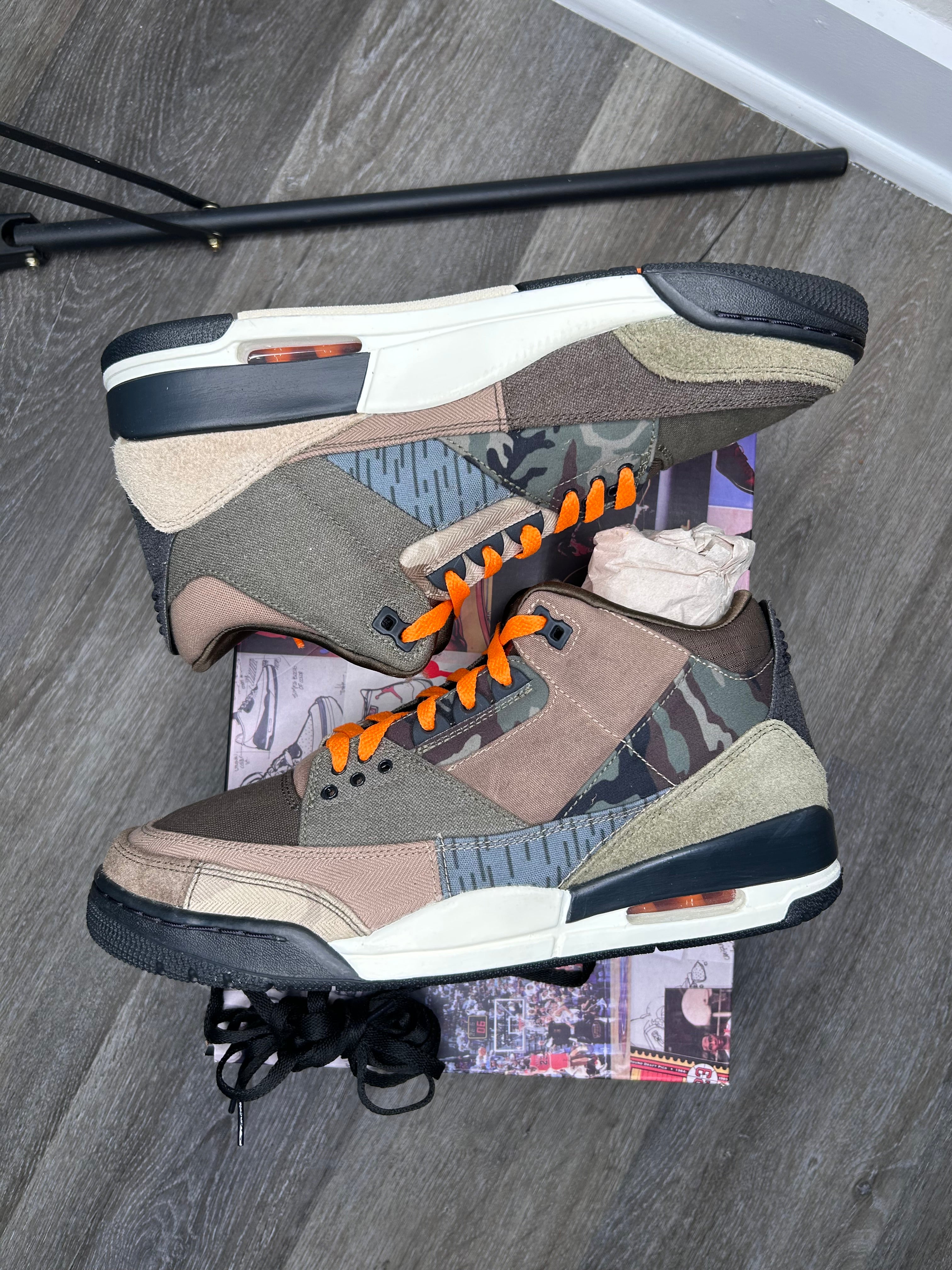 Size 10.5 - Jordan 3 Retro 'Patchwork' Camo (2021) DO1830-200