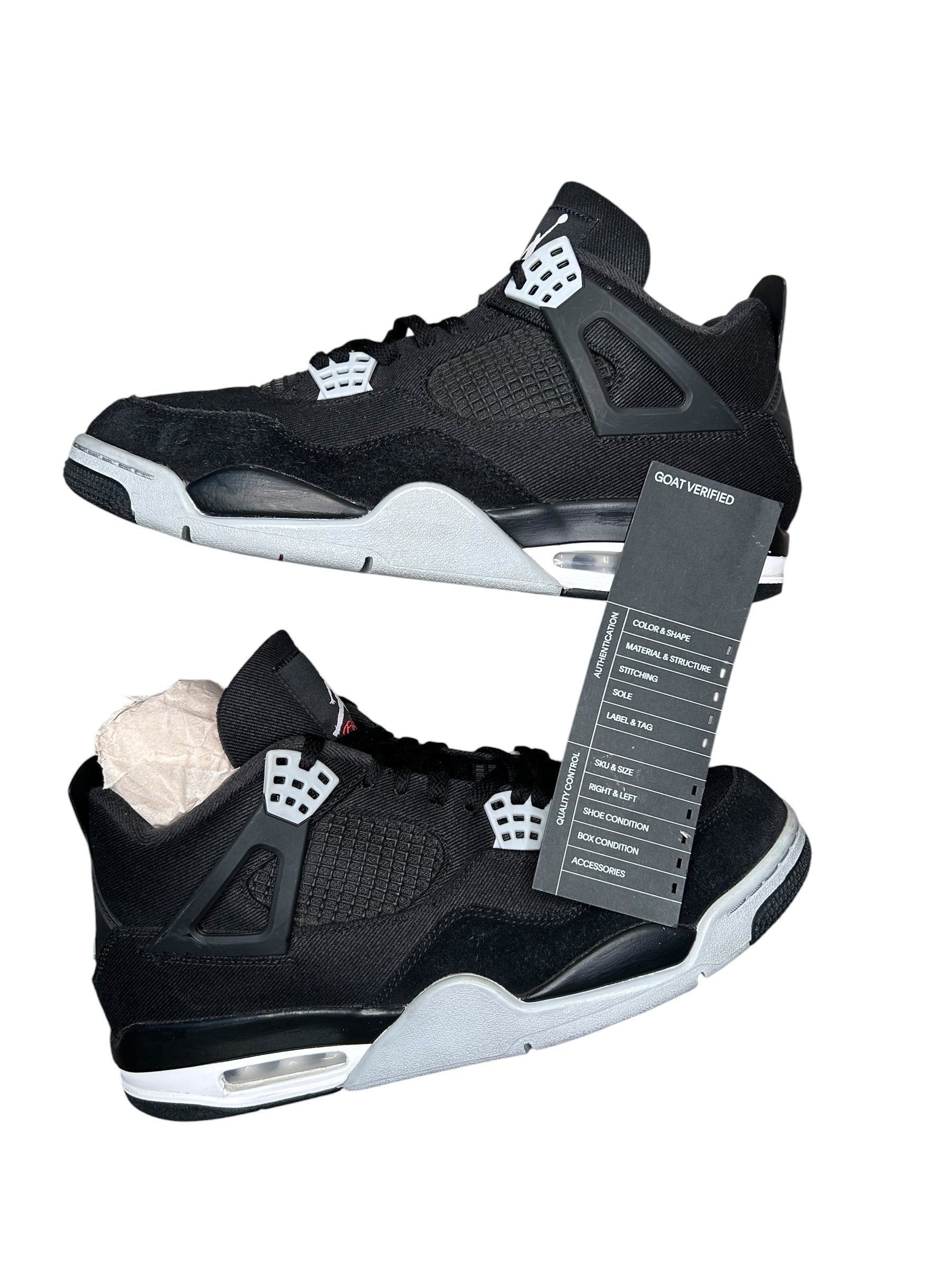 Size 12 - Jordan 4 BLACK CANVAS (2022) DH7138 006