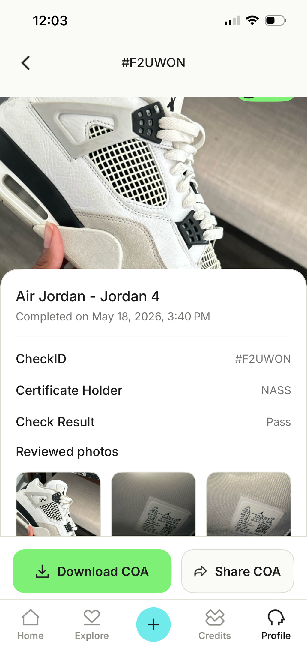Size 8.5 - Jordan 4 Retro Military Black DH6927-111 Men's
