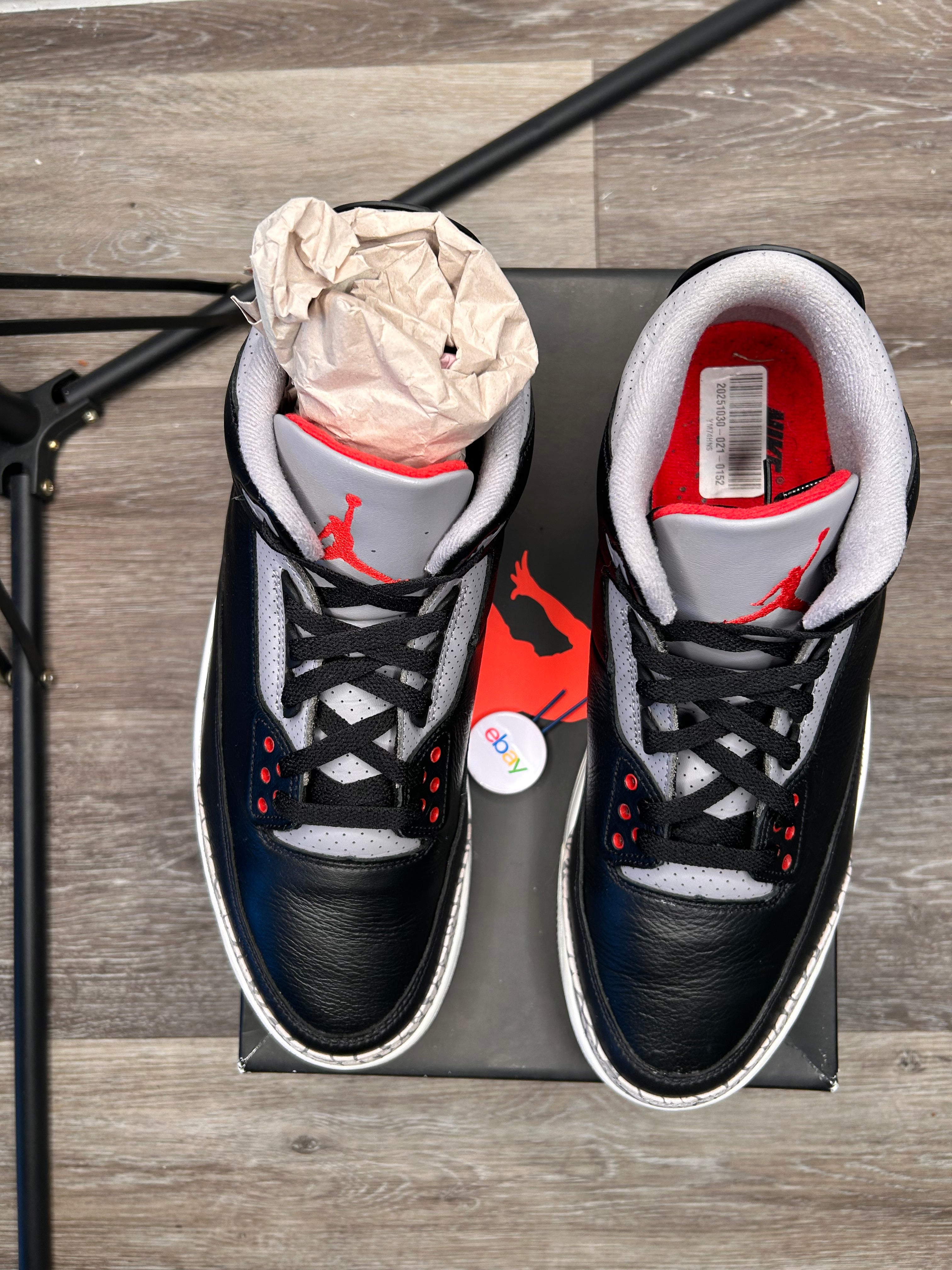 Nike Air Jordan 3 Retro OG Black Cement (2024) Size 12