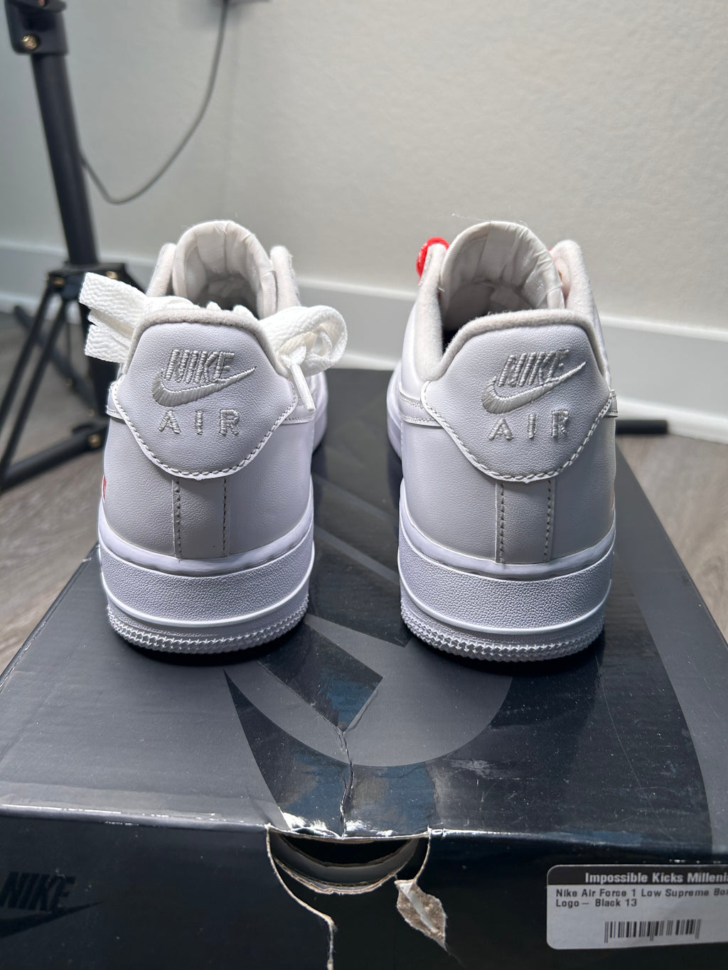 Size 6.5 - Nike Air Force 1 Low Supreme Box Logo (2020) cu9225-100