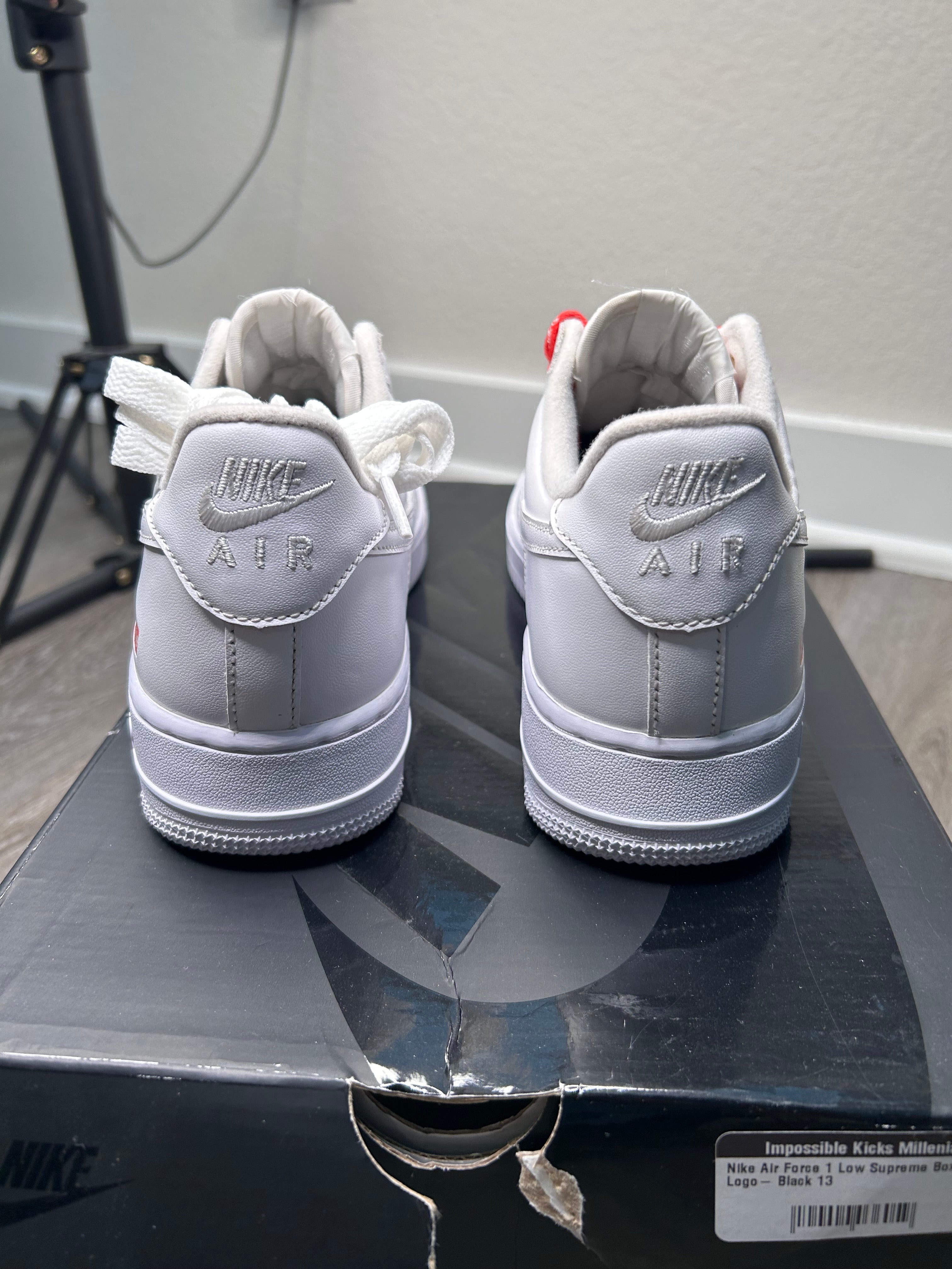 Size 6.5 - Nike Air Force 1 Low Supreme Box Logo (2020) cu9225-100