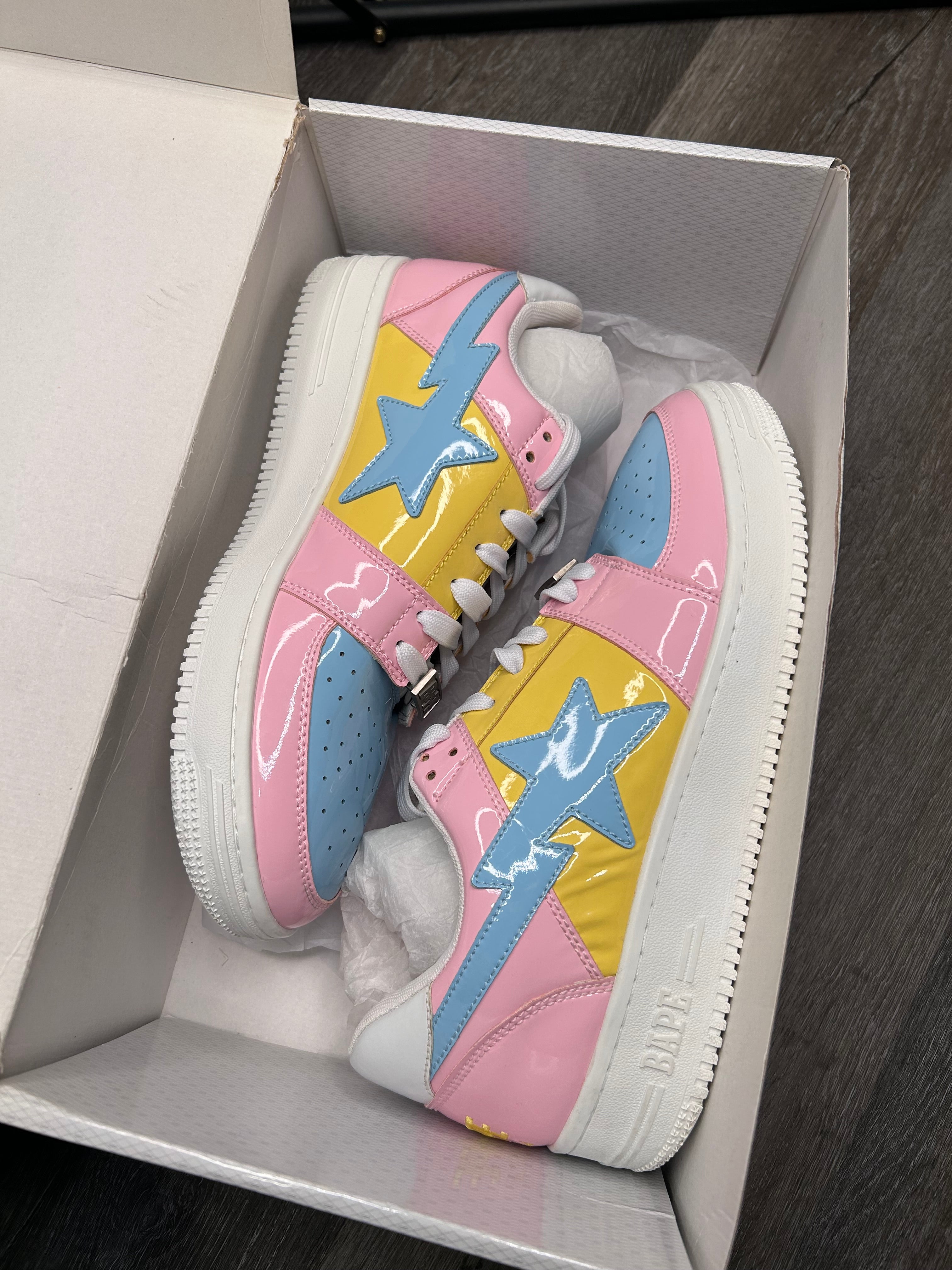 Size 10 - Bapesta low Pink Baby Blue 1E80191001
