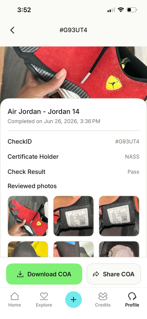 Size 10.5 - Jordan 14 Ferrari  (2025) IF5015-600