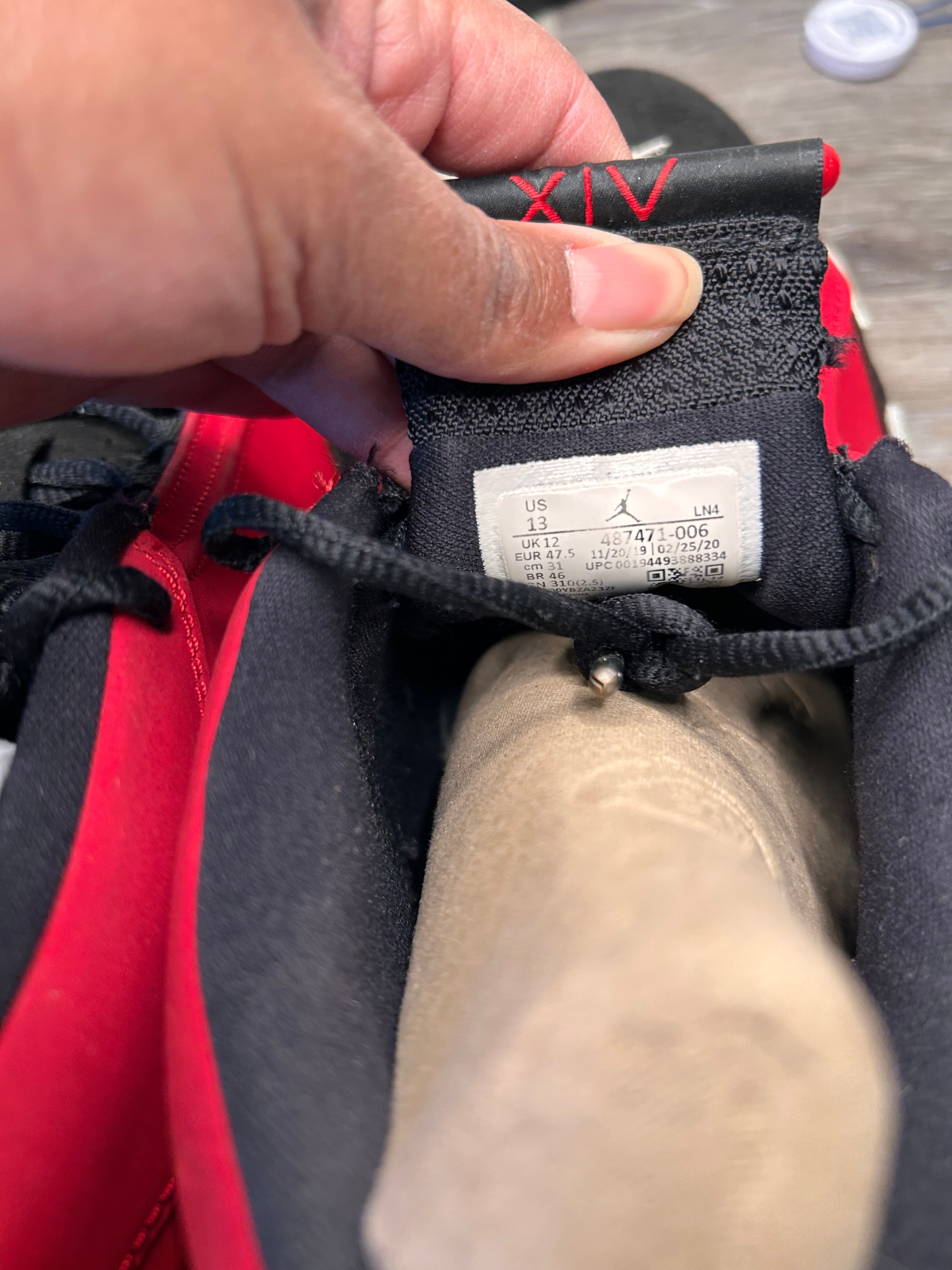 Sizd 13 - Nike Air Jordan Retro 14 Gym Red Toro Men's (487471-006) (2020)