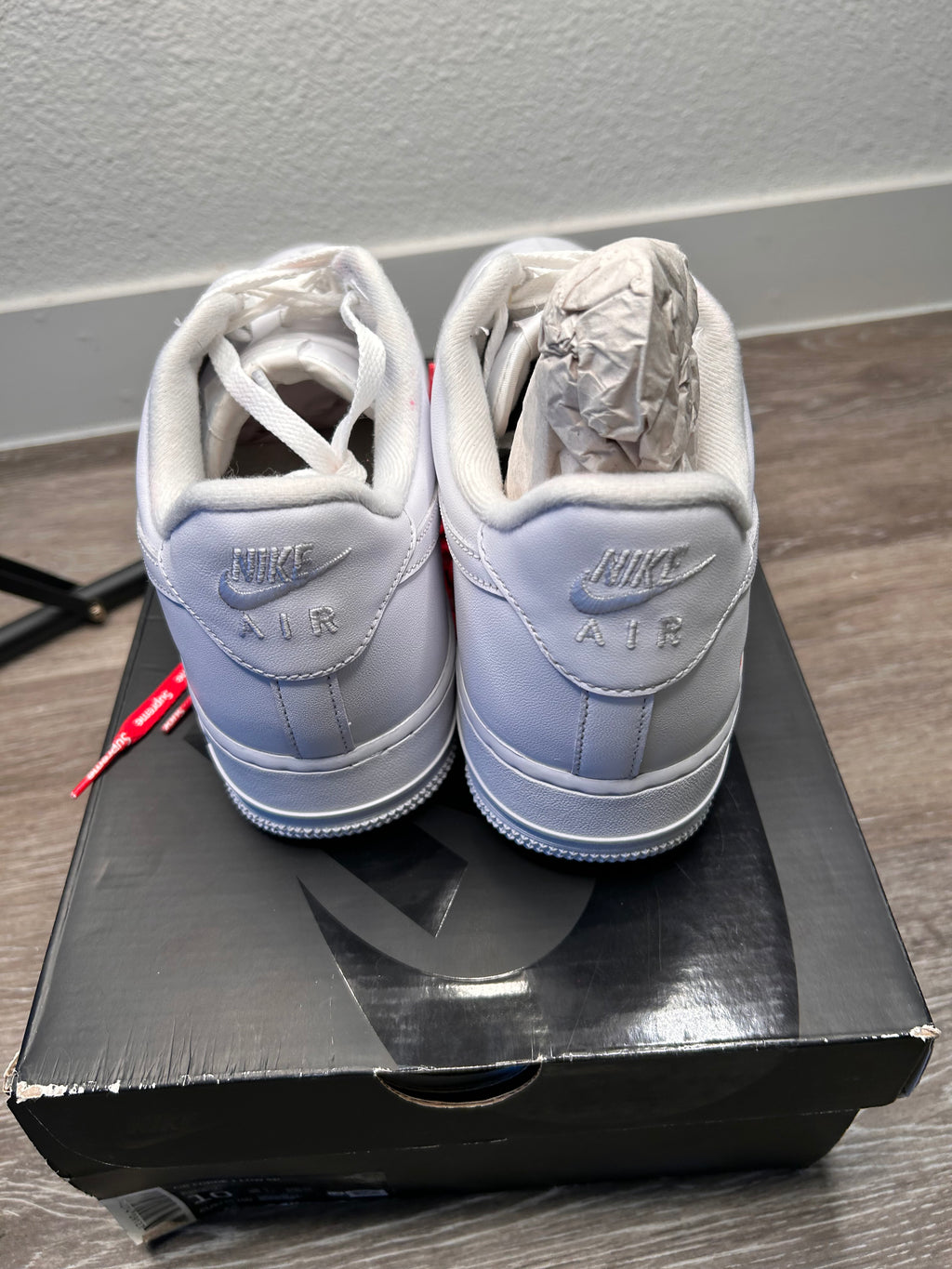 Nike Air Force 1 x Supreme Low Box Logo - White - Size 10 - CU9225-100 (2020)