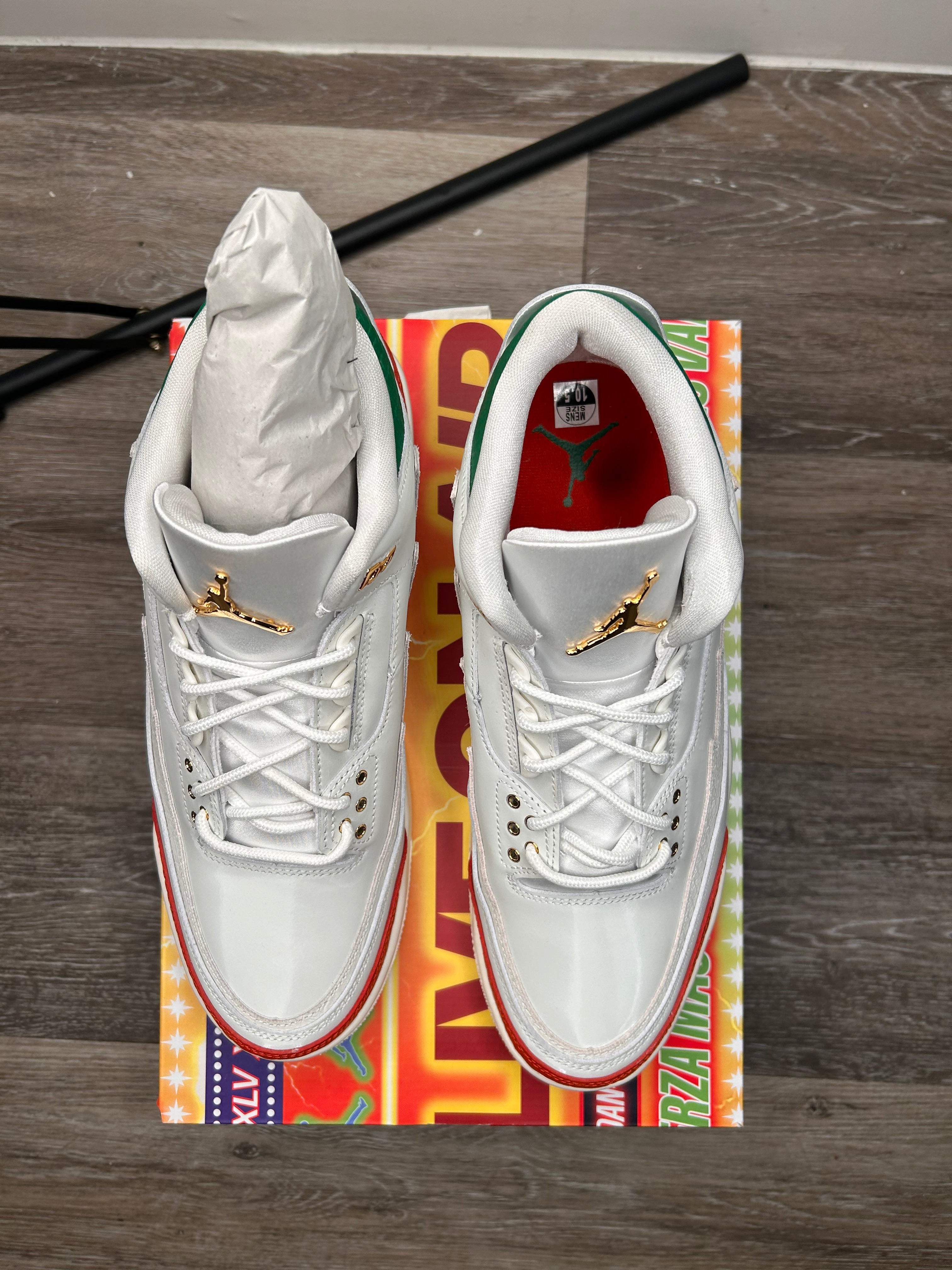 Size 10.5-Men Air Jordan 3 Retro El Vuelo Summit White/Metallic Gold IO1752-100 (2025)