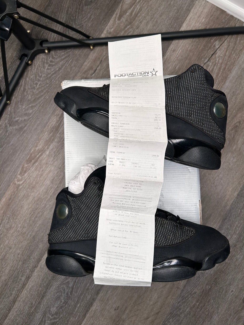 Size 8 - Jordan 13 Black Cat Black/Anthracite (2017) 414571-011