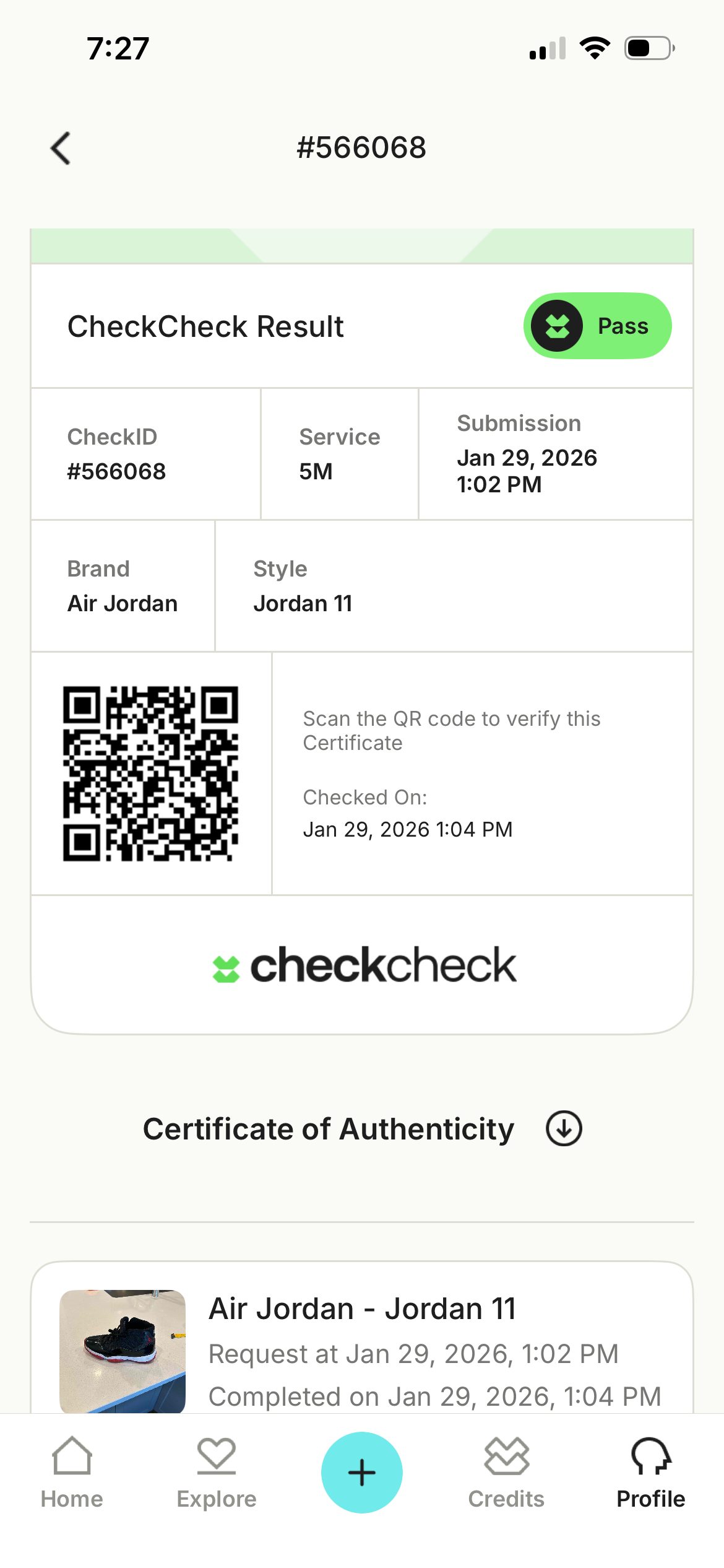 Nike Air Jordan 11 Retro (2019) Size 10 Bred 378037-061 size 10 men’s