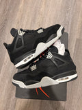 Size 10 Nike air Jordan retro 4 black canvas men’s