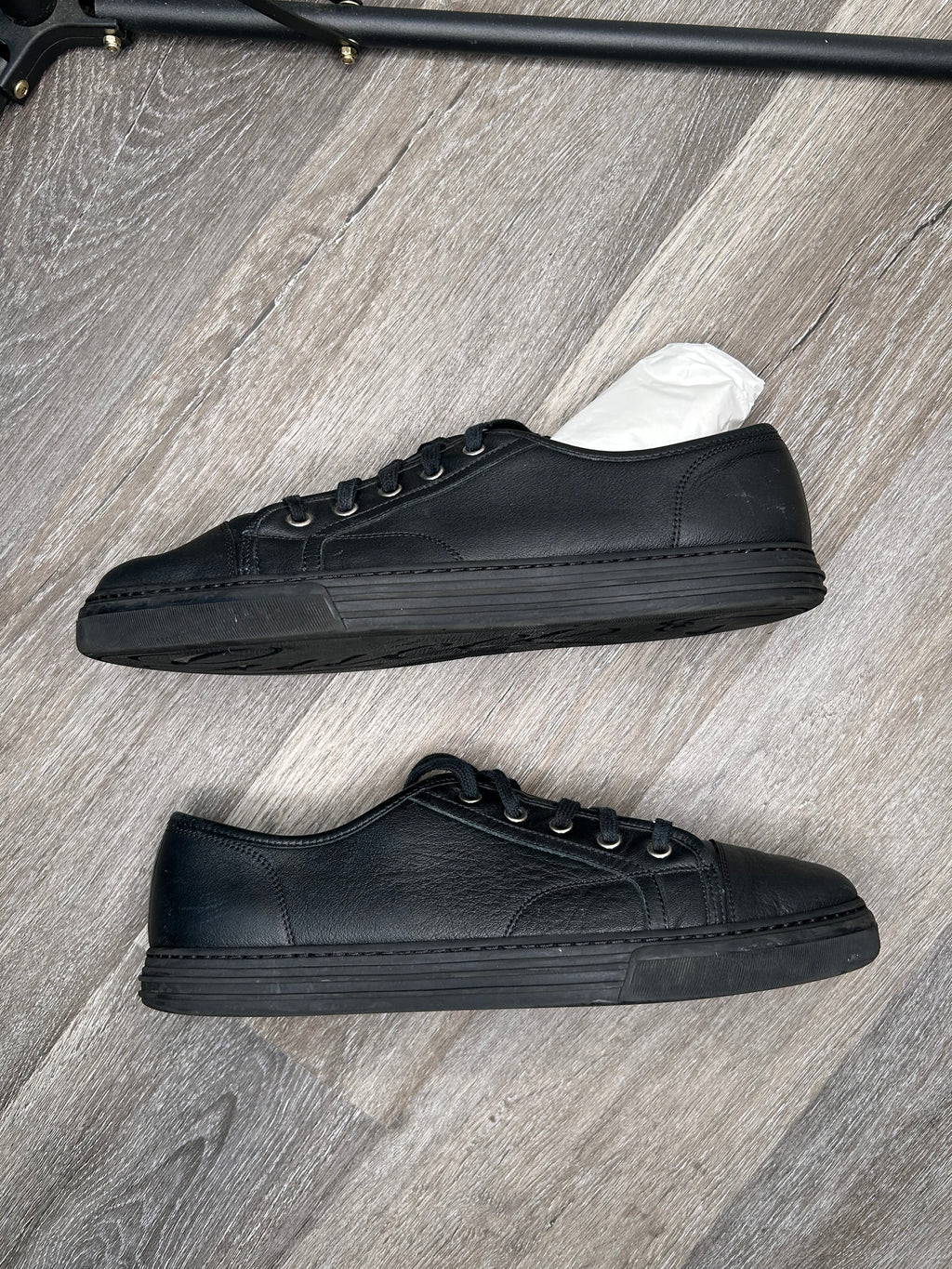 Size 10 US - Gucci Pebbled Nappa Leather Low 'Black' 312615-AOD50-1000 US