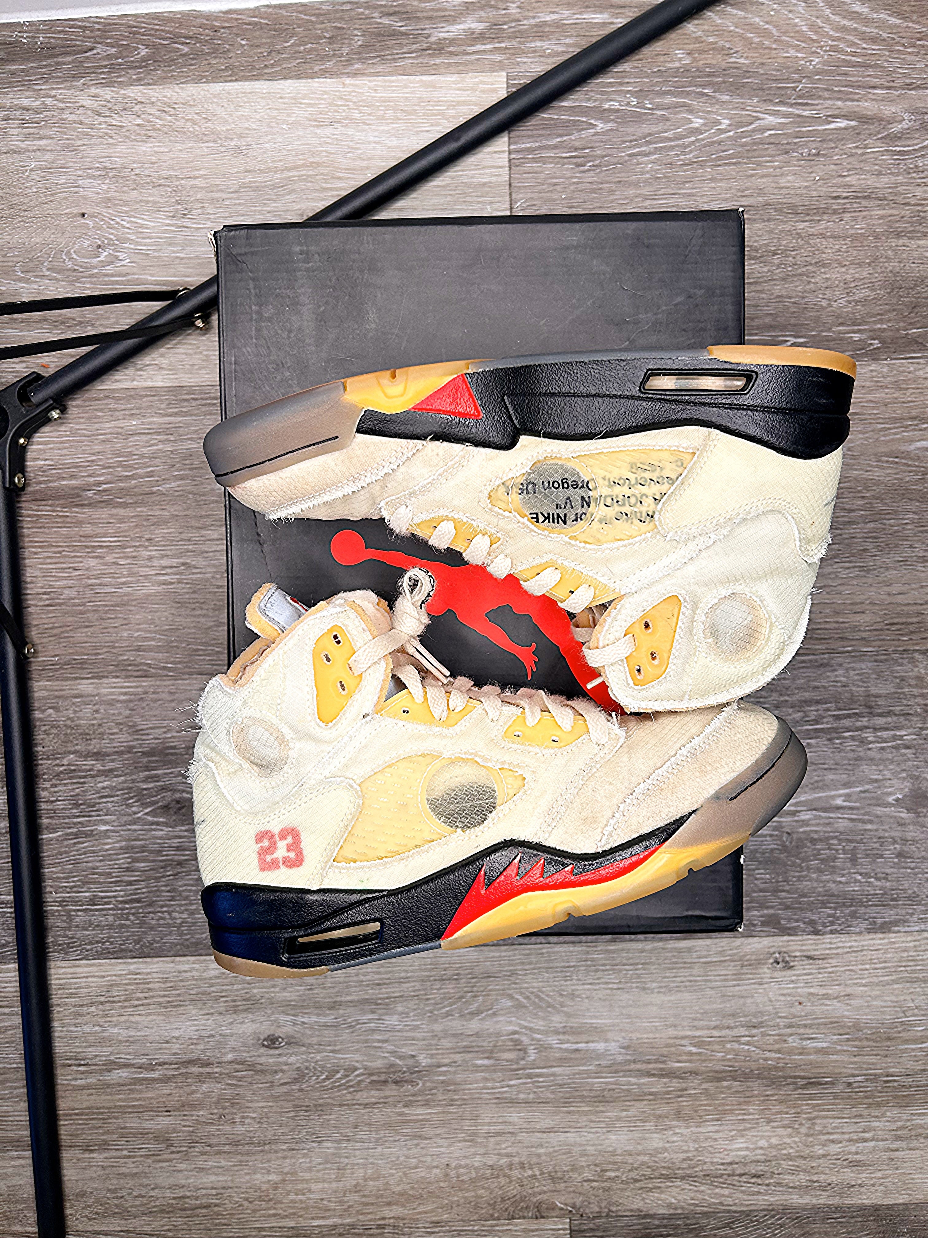 Size 7.5 - Jordan 5 SP x Off-White Mid Sail (2020)