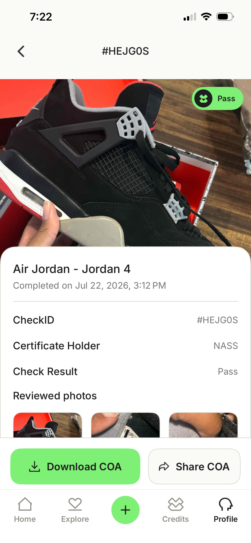 Size 10 Nike Air Jordan 4 Retro OG Bred 2019 308497-060 Mens Sneaker With Box
