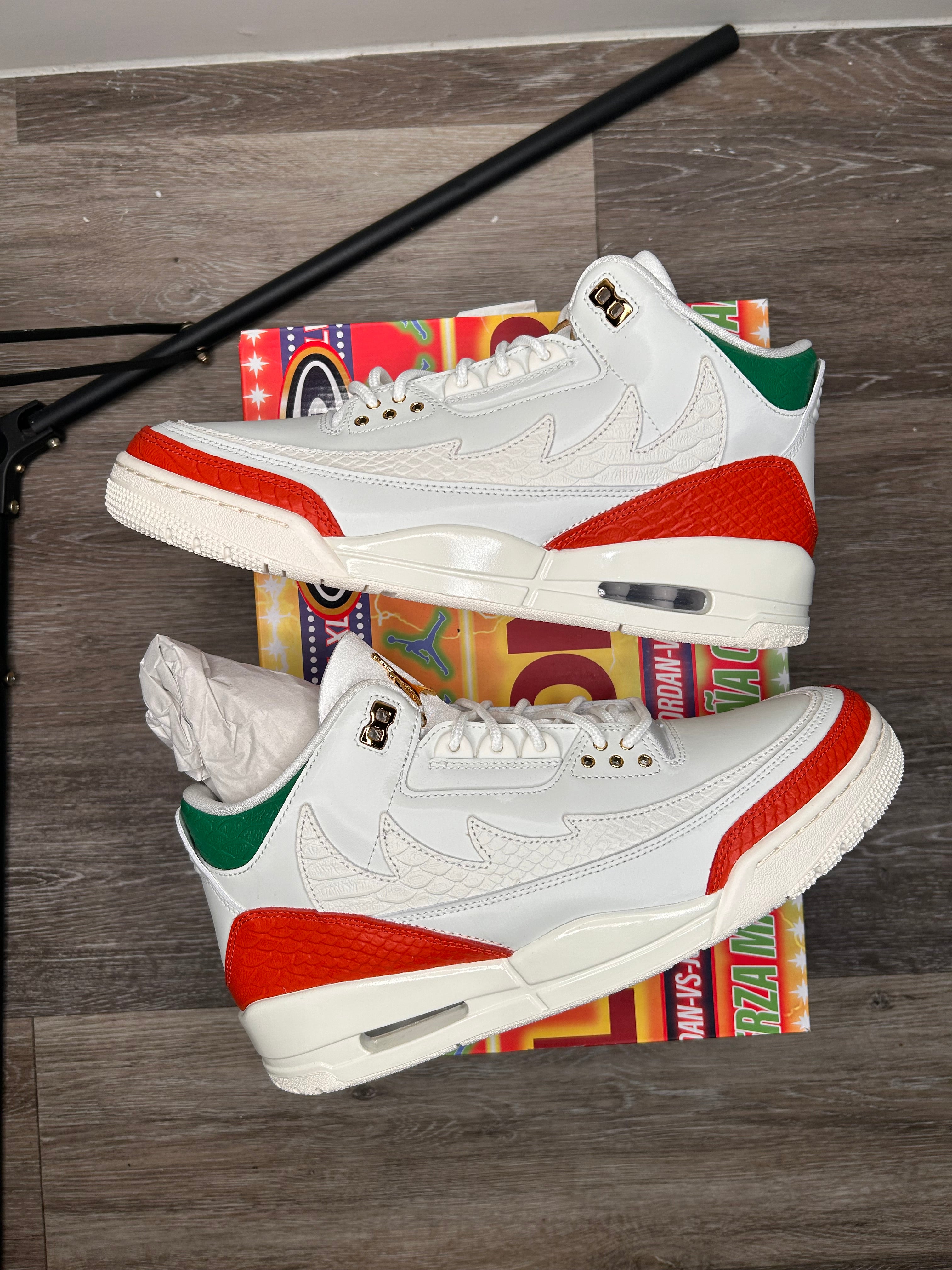 Size 10.5-Men Air Jordan 3 Retro El Vuelo Summit White/Metallic Gold IO1752-100 (2025)
