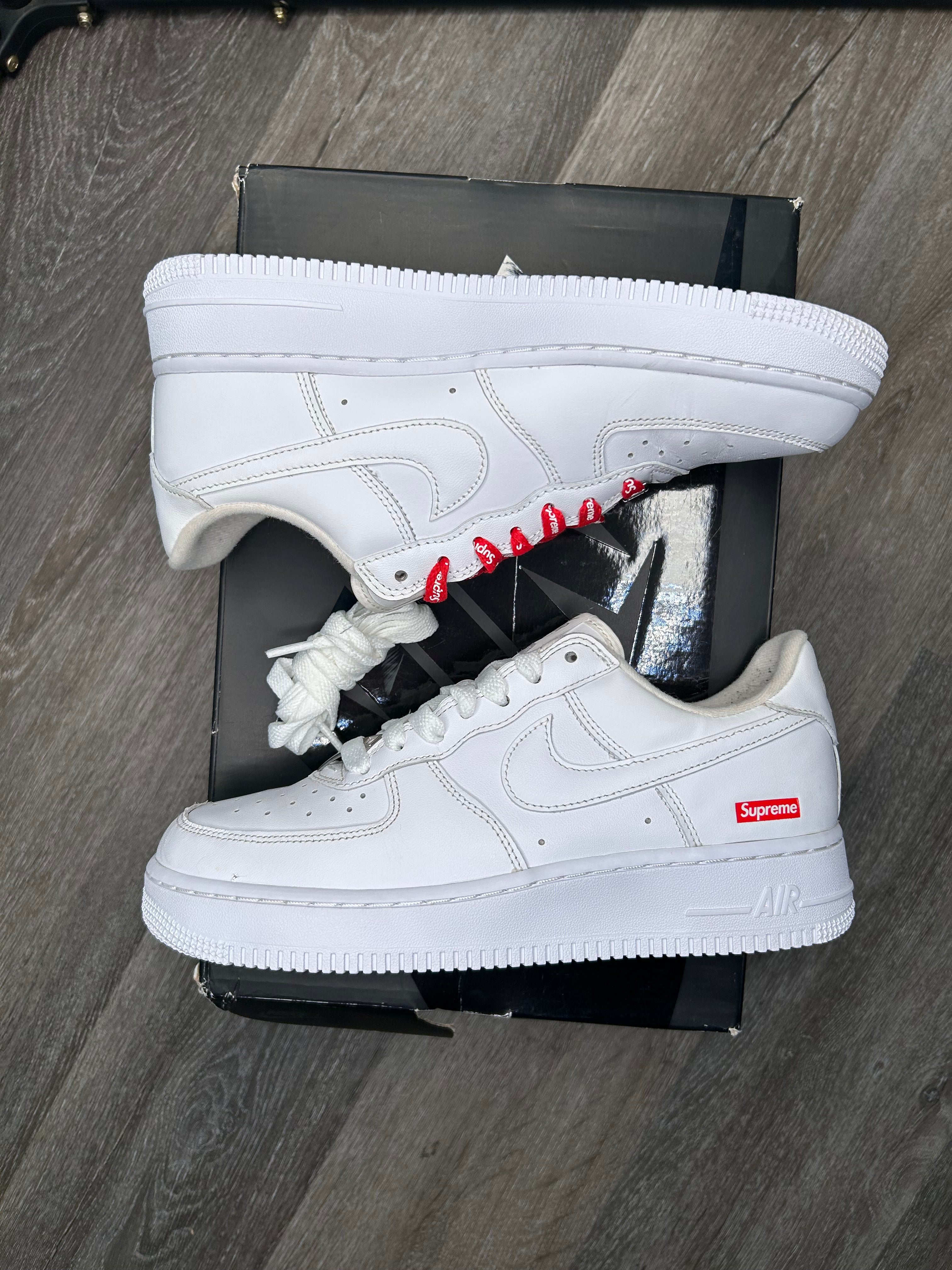Size 6.5 - Nike Air Force 1 Low Supreme Box Logo (2020) cu9225-100