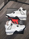 Size 6.5Y Nike Air Jordan 4 Retro OG White Cement GS Kids FV5029-100 Sneaker