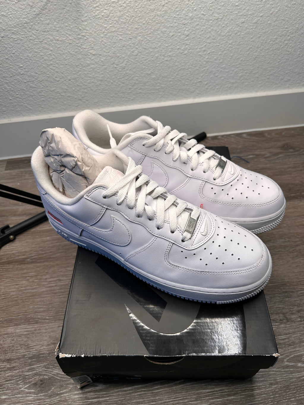 Nike Air Force 1 x Supreme Low Box Logo - White - Size 10 - CU9225-100 (2020)