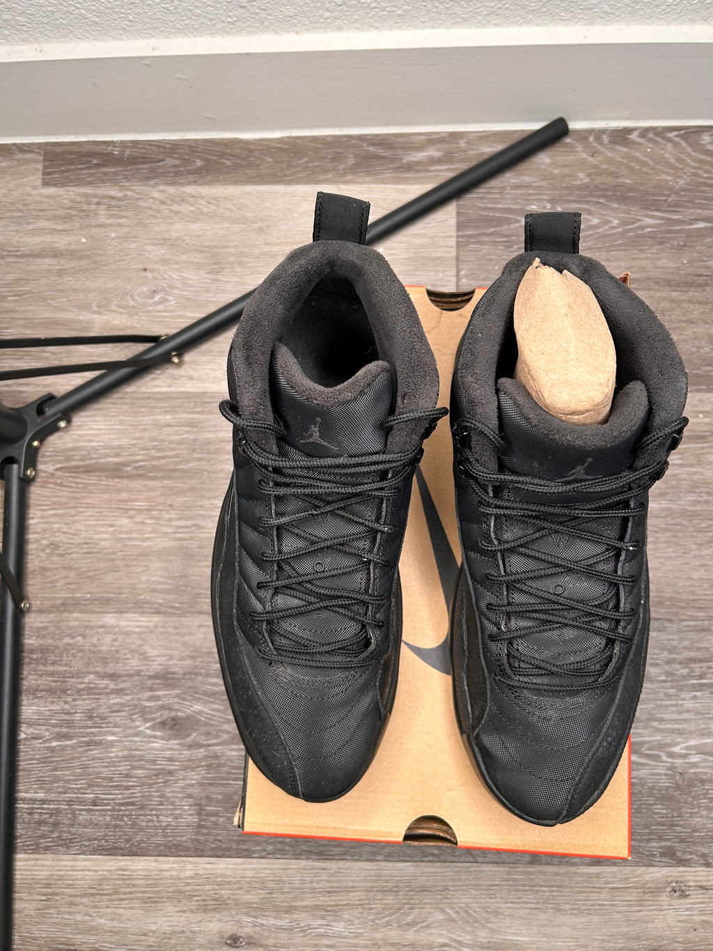 Nike Air Retro Jordan 12 Winterized Triple Black - Size 10.5 (2018)