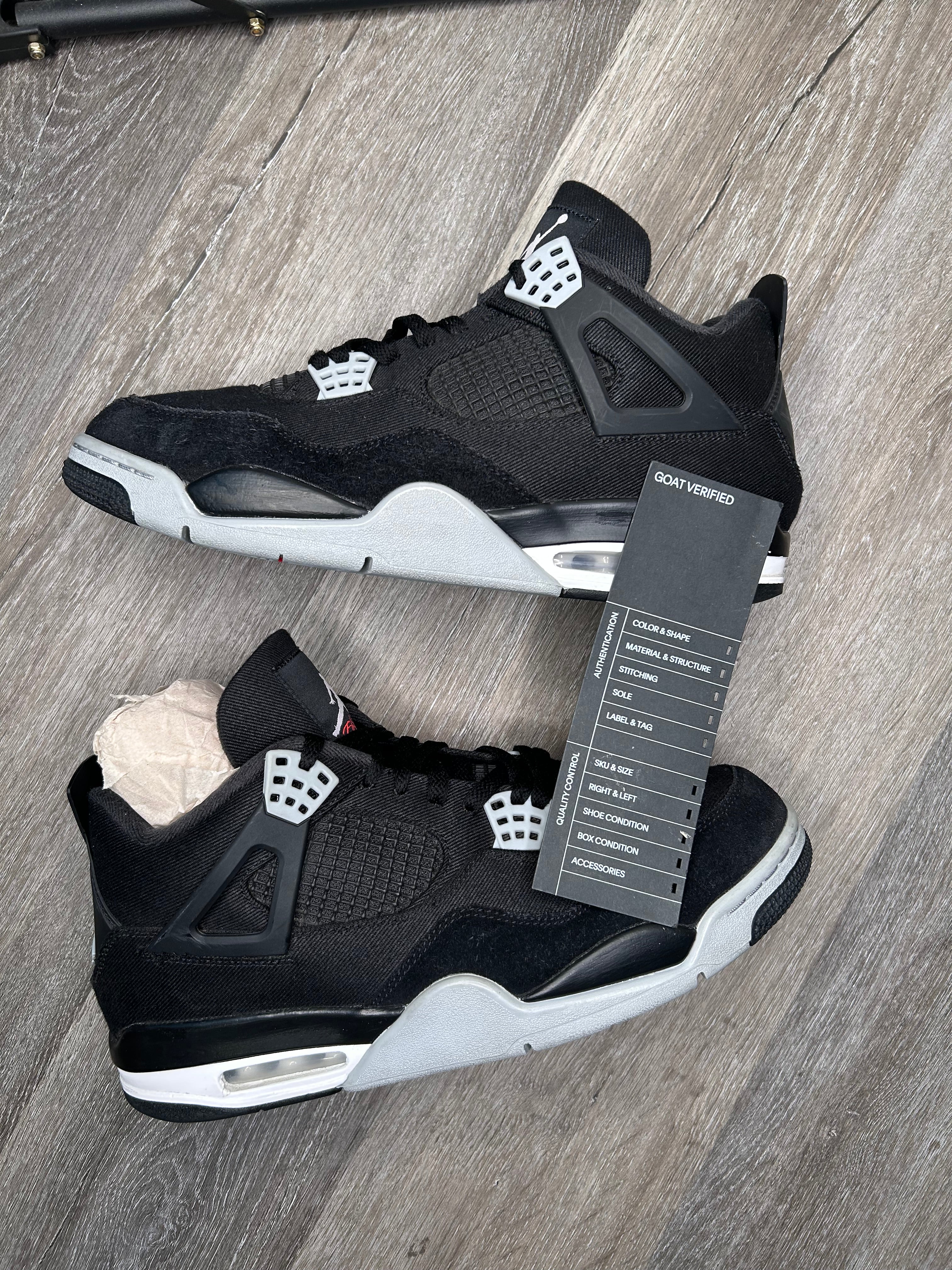Size 12 - Jordan 4 BLACK CANVAS (2022) DH7138 006