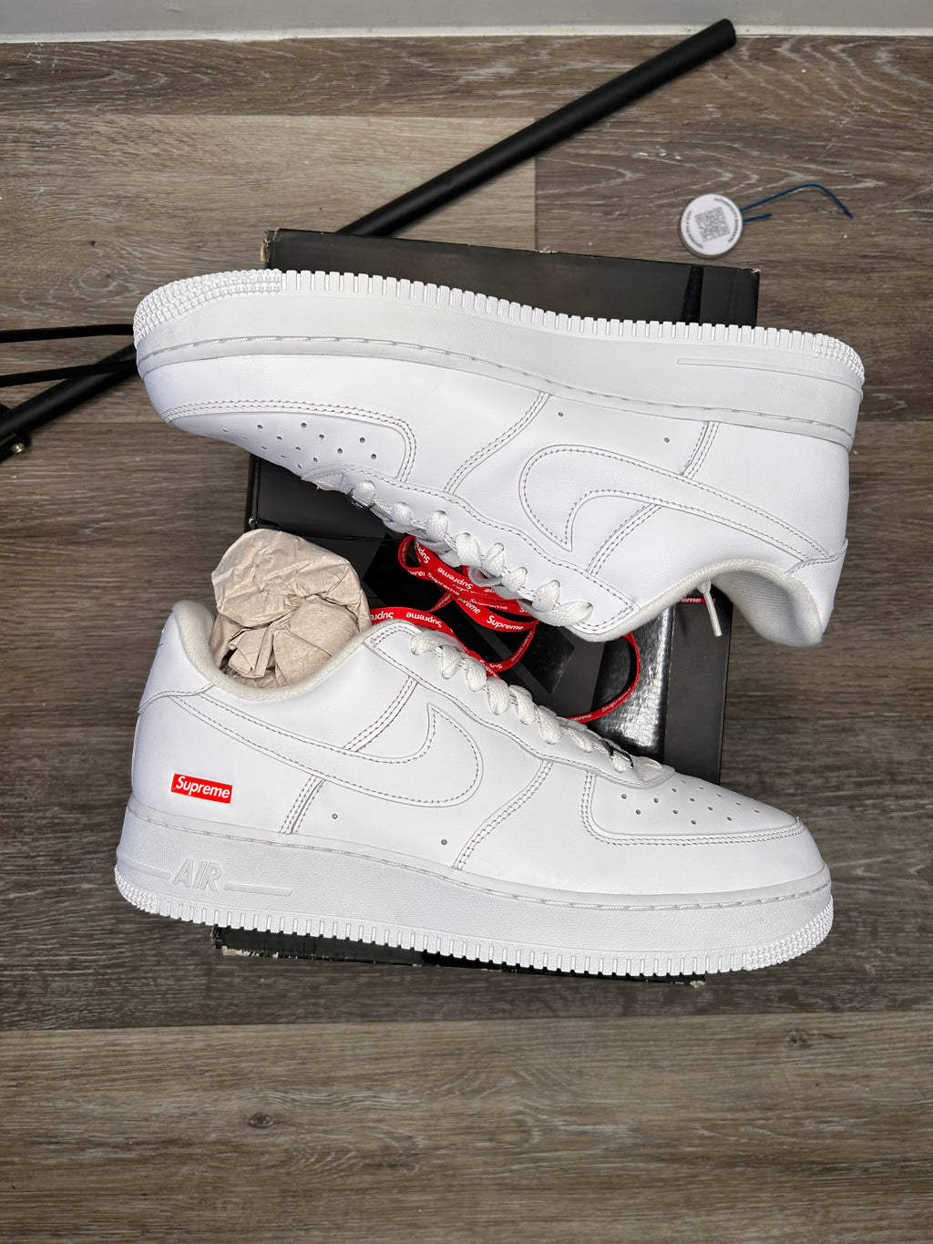 Nike Air Force 1 x Supreme Low Box Logo - White - Size 10 - CU9225-100 (2020)