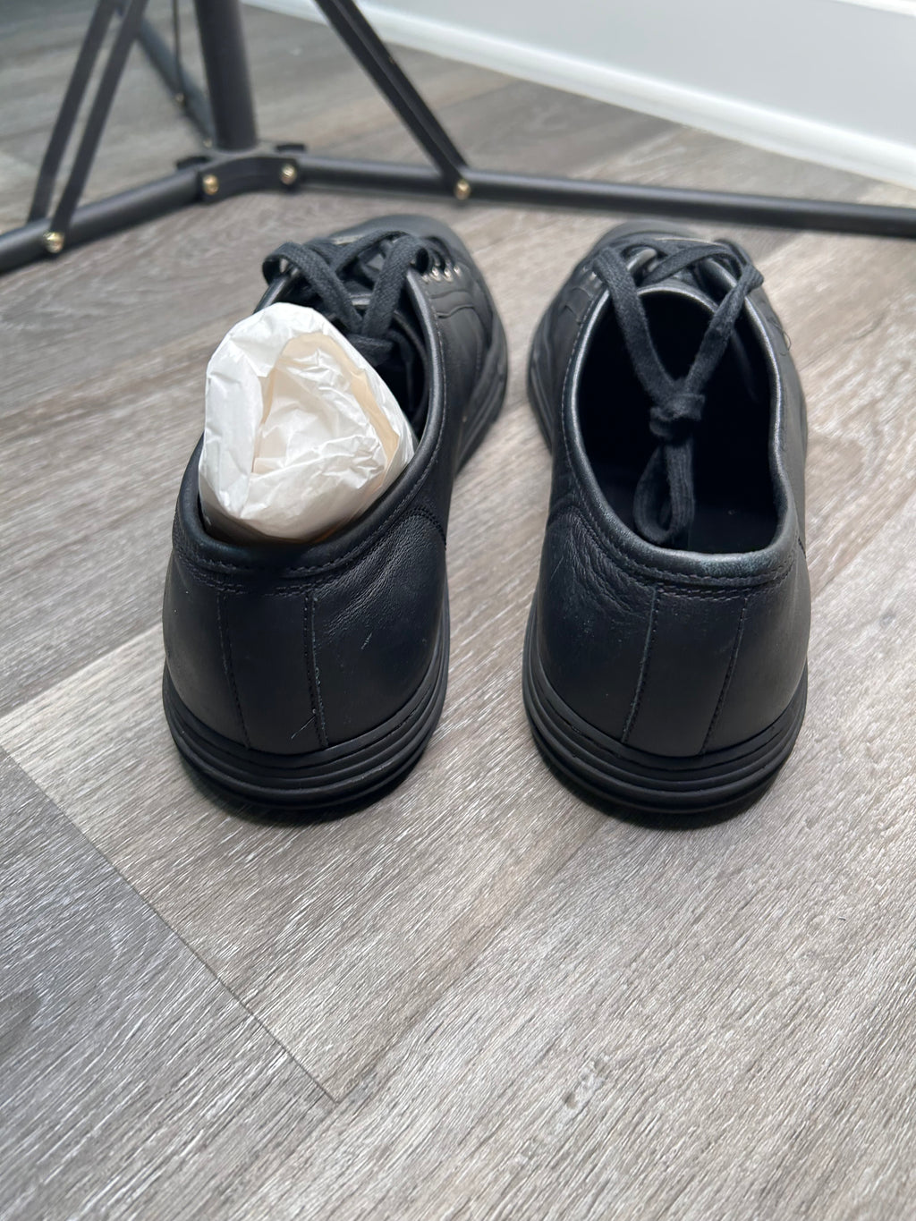 Size 10 US - Gucci Pebbled Nappa Leather Low 'Black' 312615-AOD50-1000 US