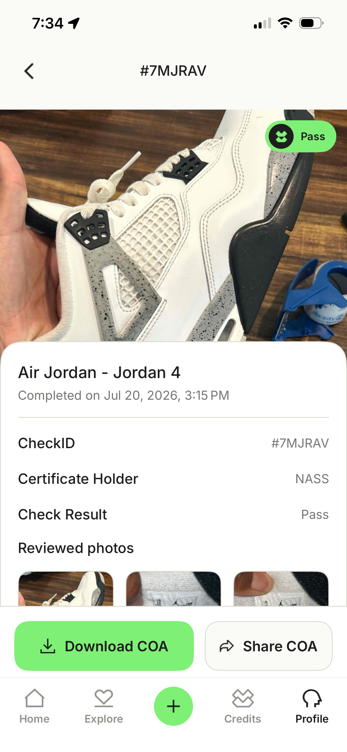 Size 10 Nike Jordan 4 Retro White Cement FV5029-100 Mens With Box
