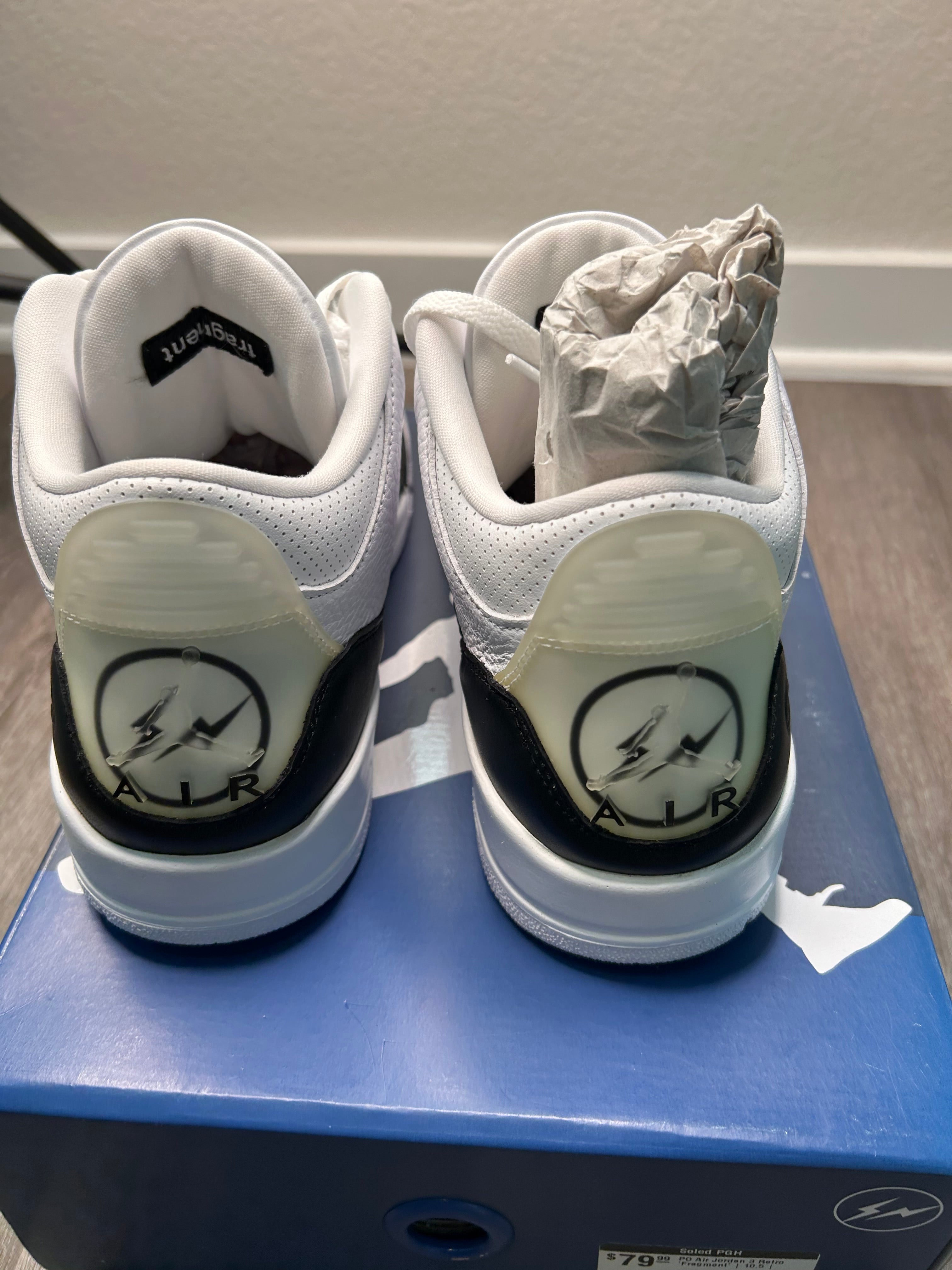 Size 10.5 Nike air Jordan 3 retro FRAGMENT (2020)