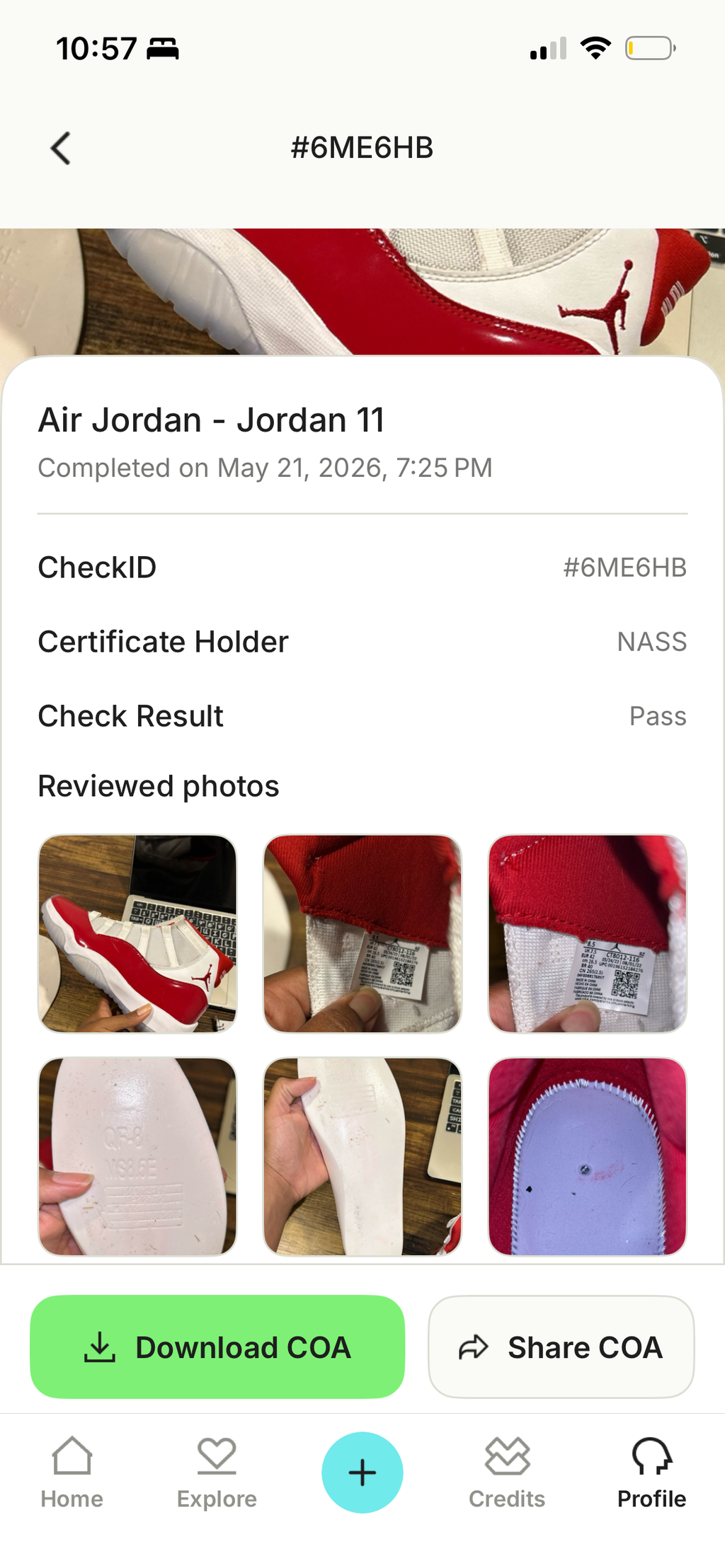 Size 8.5 Nike air Jordan retro 11 CHERRY (2022)