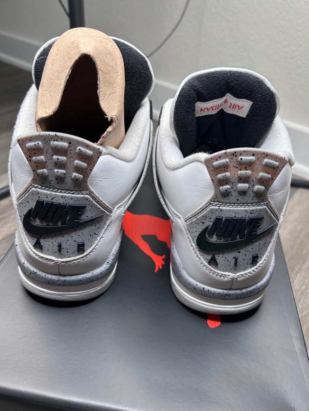 Size 10 Nike Jordan 4 Retro White Cement FV5029-100 Mens With Box