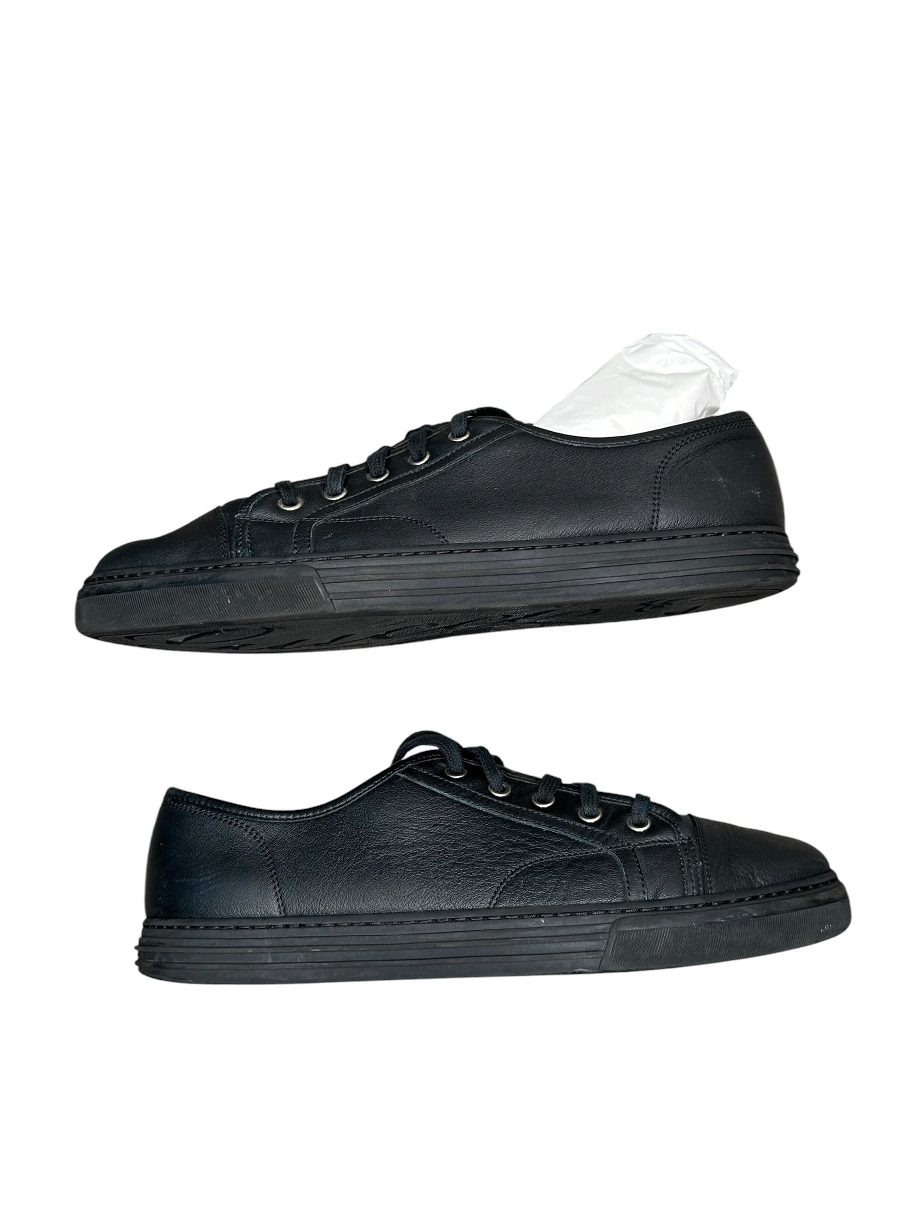 Size 10 US - Gucci Pebbled Nappa Leather Low 'Black' 312615-AOD50-1000 US