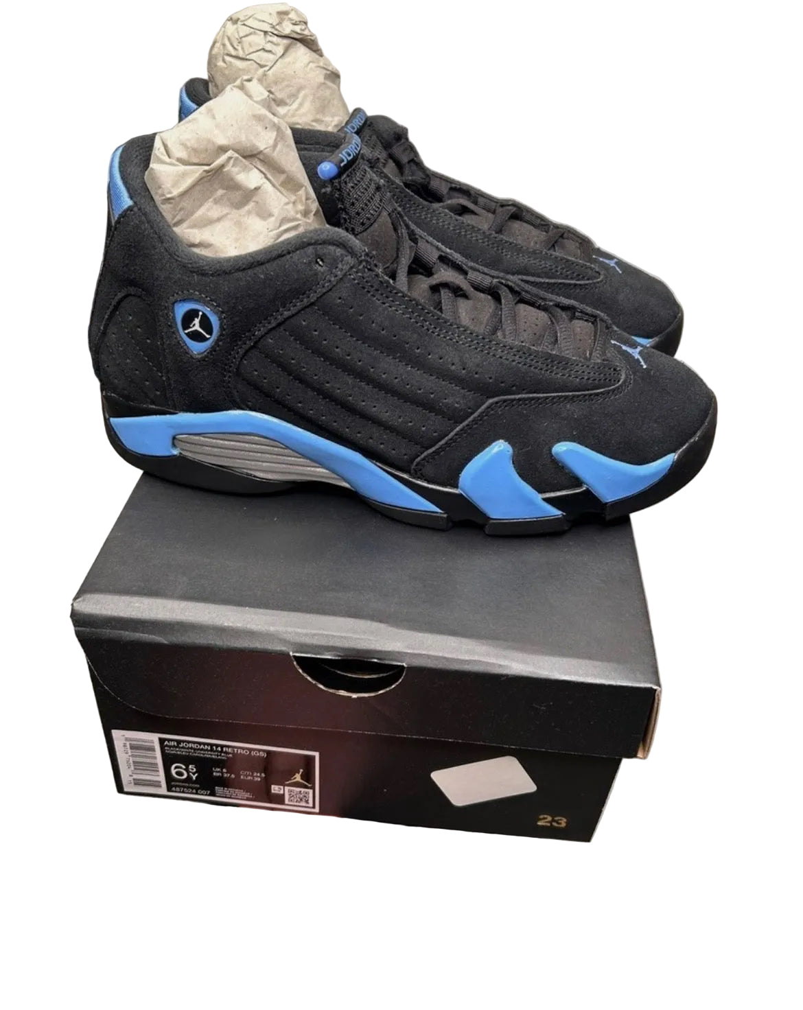Size 6.5Y - Jordan 14 University Blue (2026) 487471-007