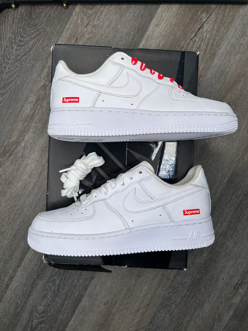 Size 6.5 - Nike Air Force 1 Low Supreme Box Logo (2020) cu9225-100
