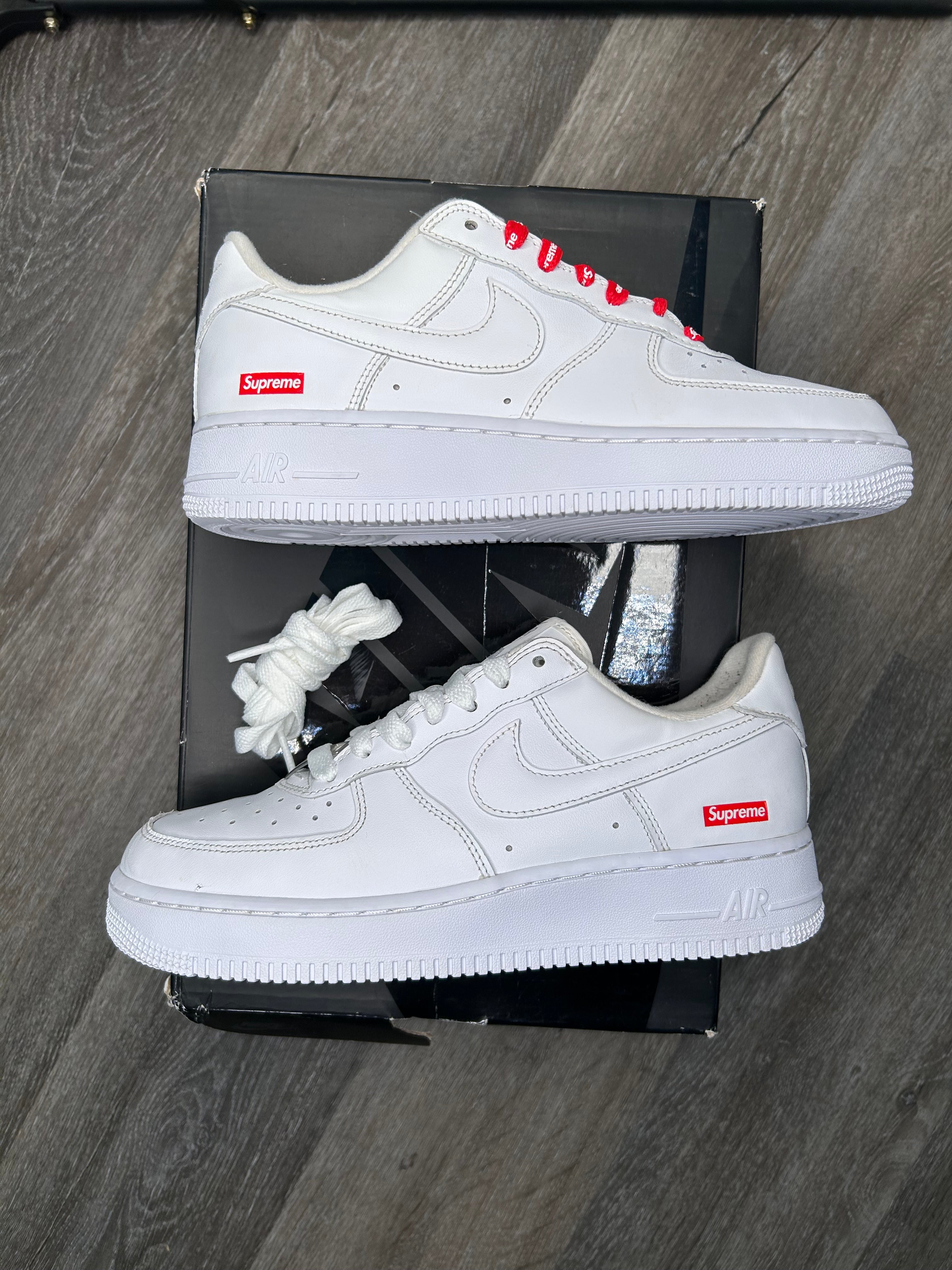 Size 6.5 - Nike Air Force 1 Low Supreme Box Logo (2020) cu9225-100