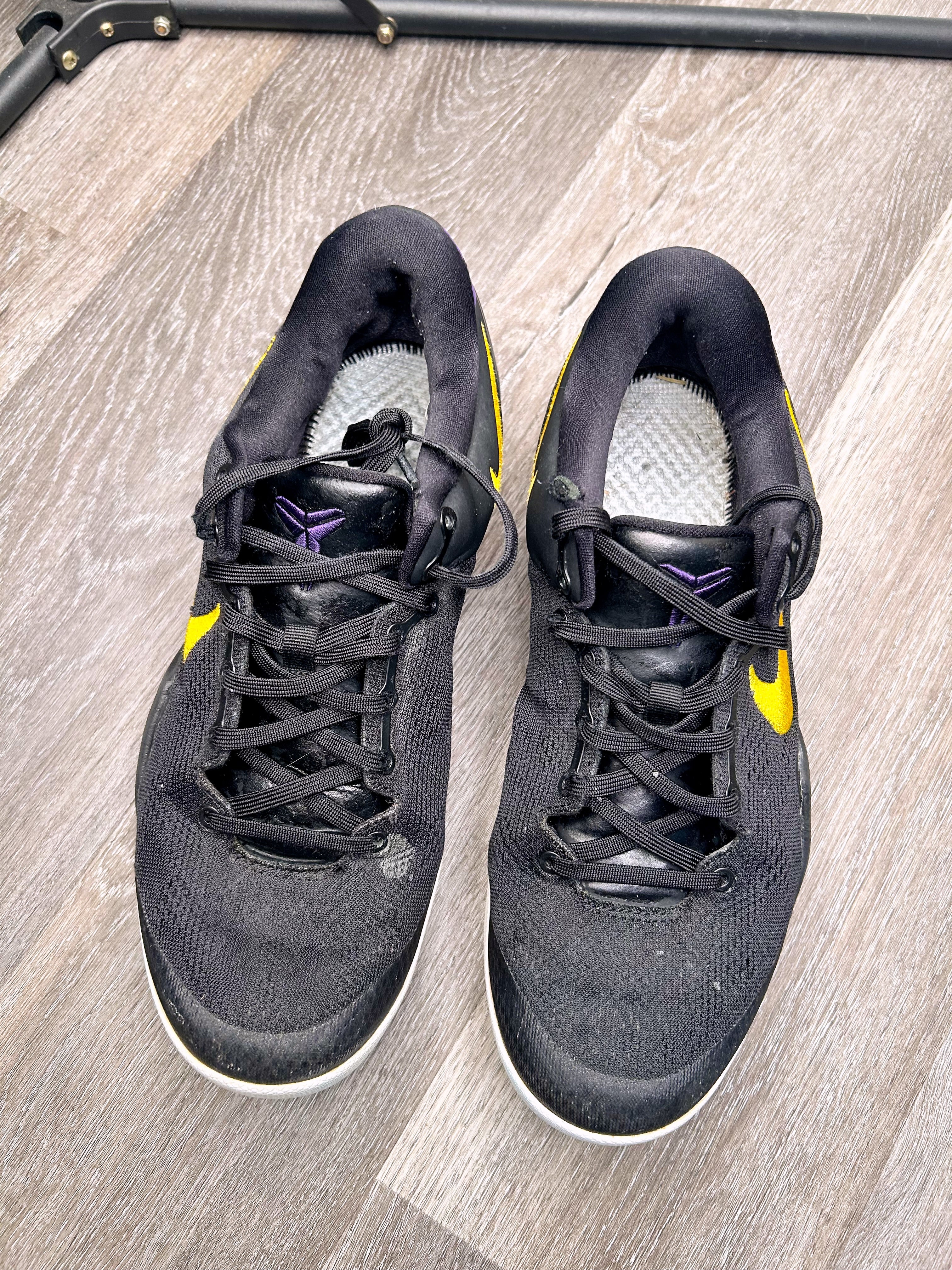 Size 10.5 Nike Kobe 8 LAKERS AWAY men’s (Give Back Pair)