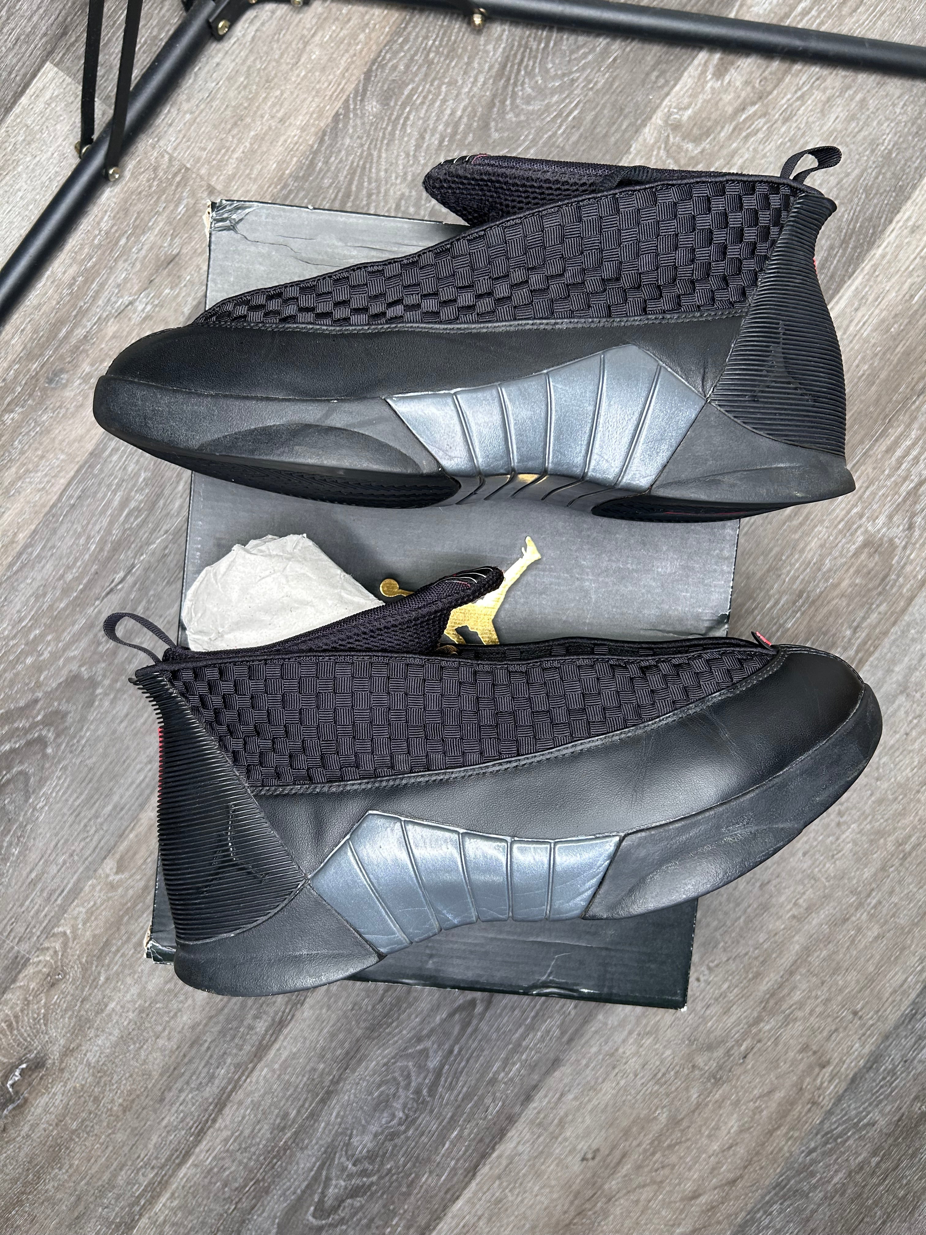 Size 11 Nike Air Jordan XV 15 Retro Stealth 2017 Mens Black Sneakers Shoes
