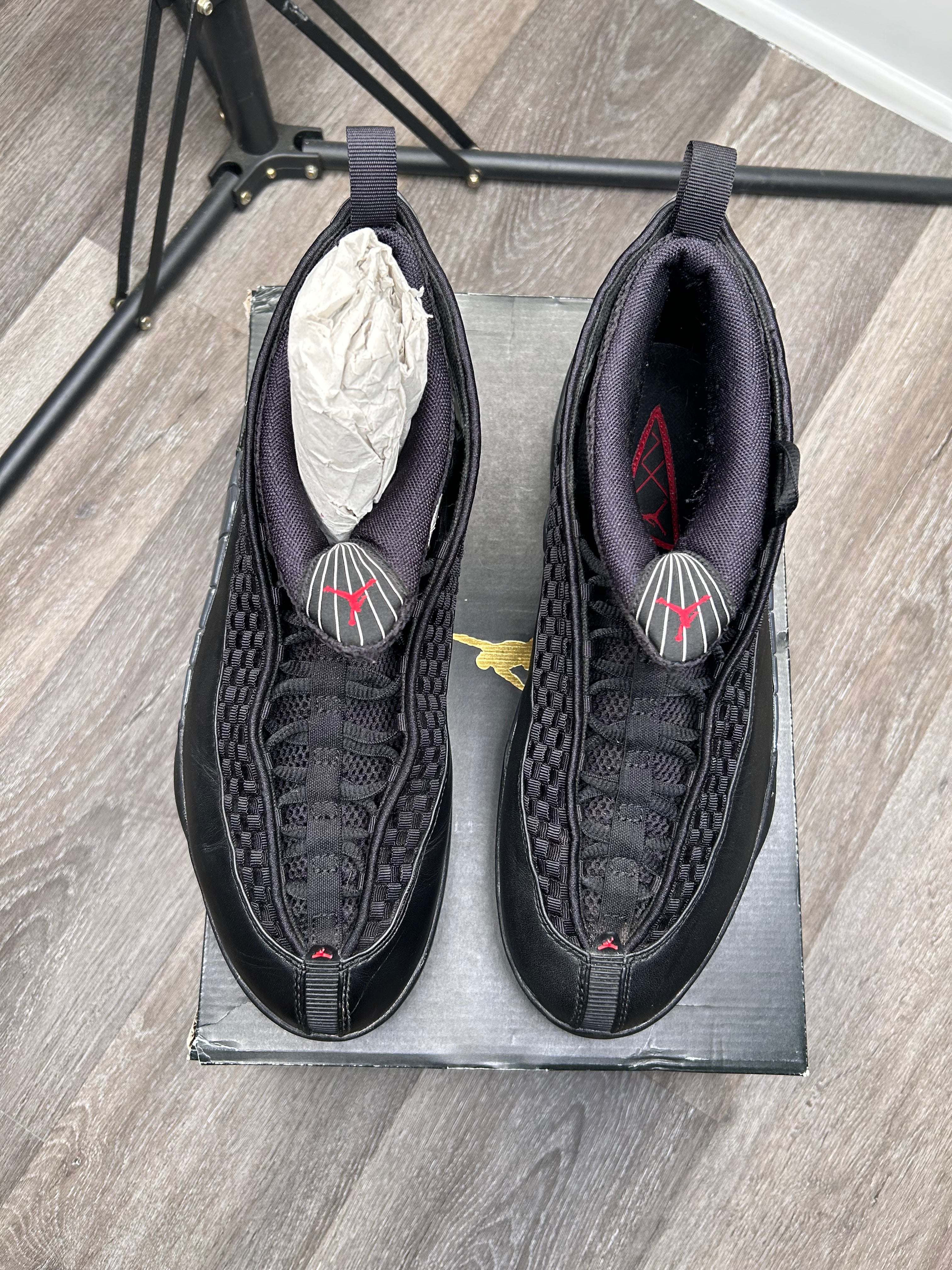Size 11 Nike Air Jordan XV 15 Retro Stealth 2017 Mens Black Sneakers Shoes