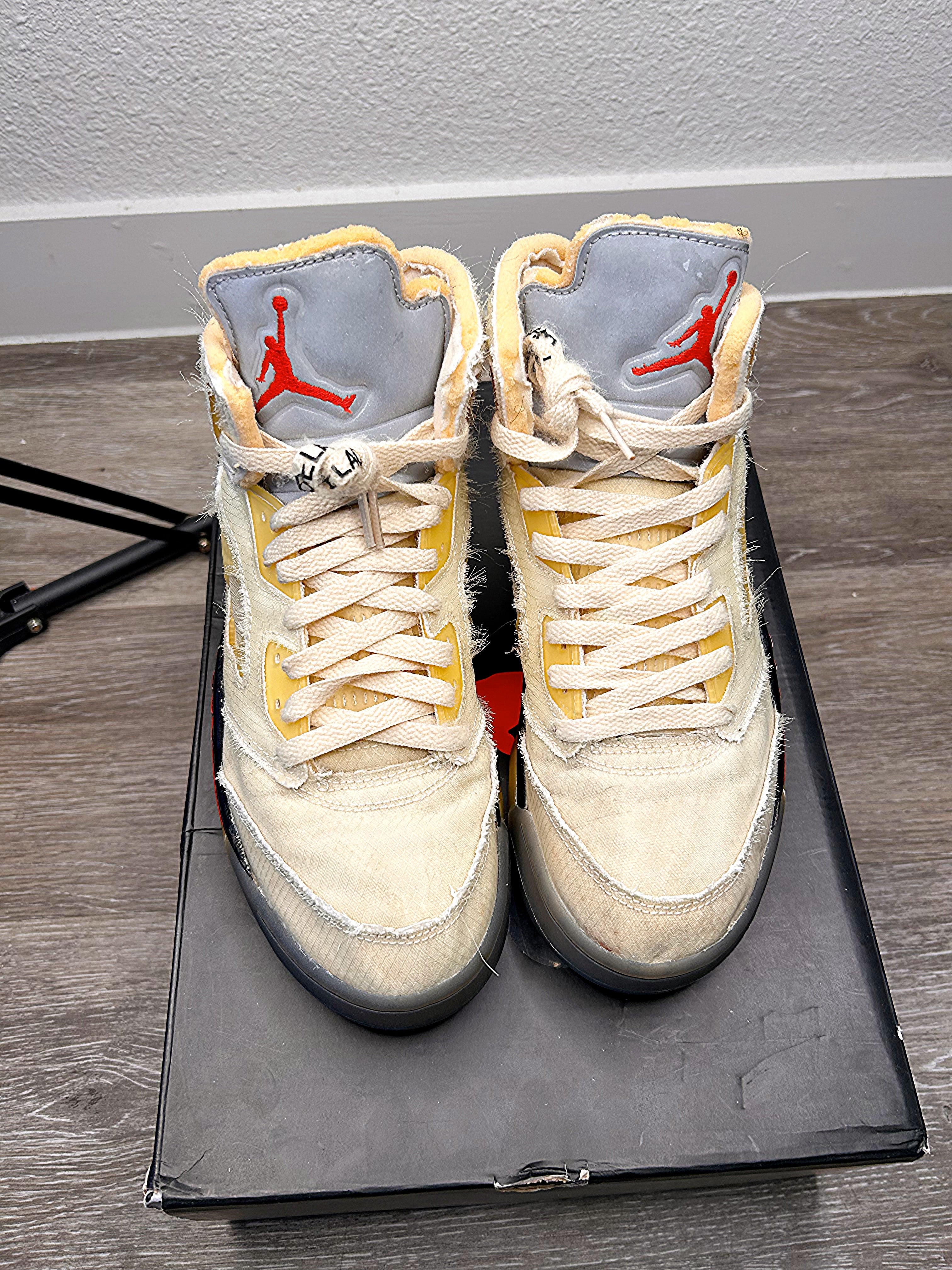 Size 7.5 - Jordan 5 SP x Off-White Mid Sail (2020)
