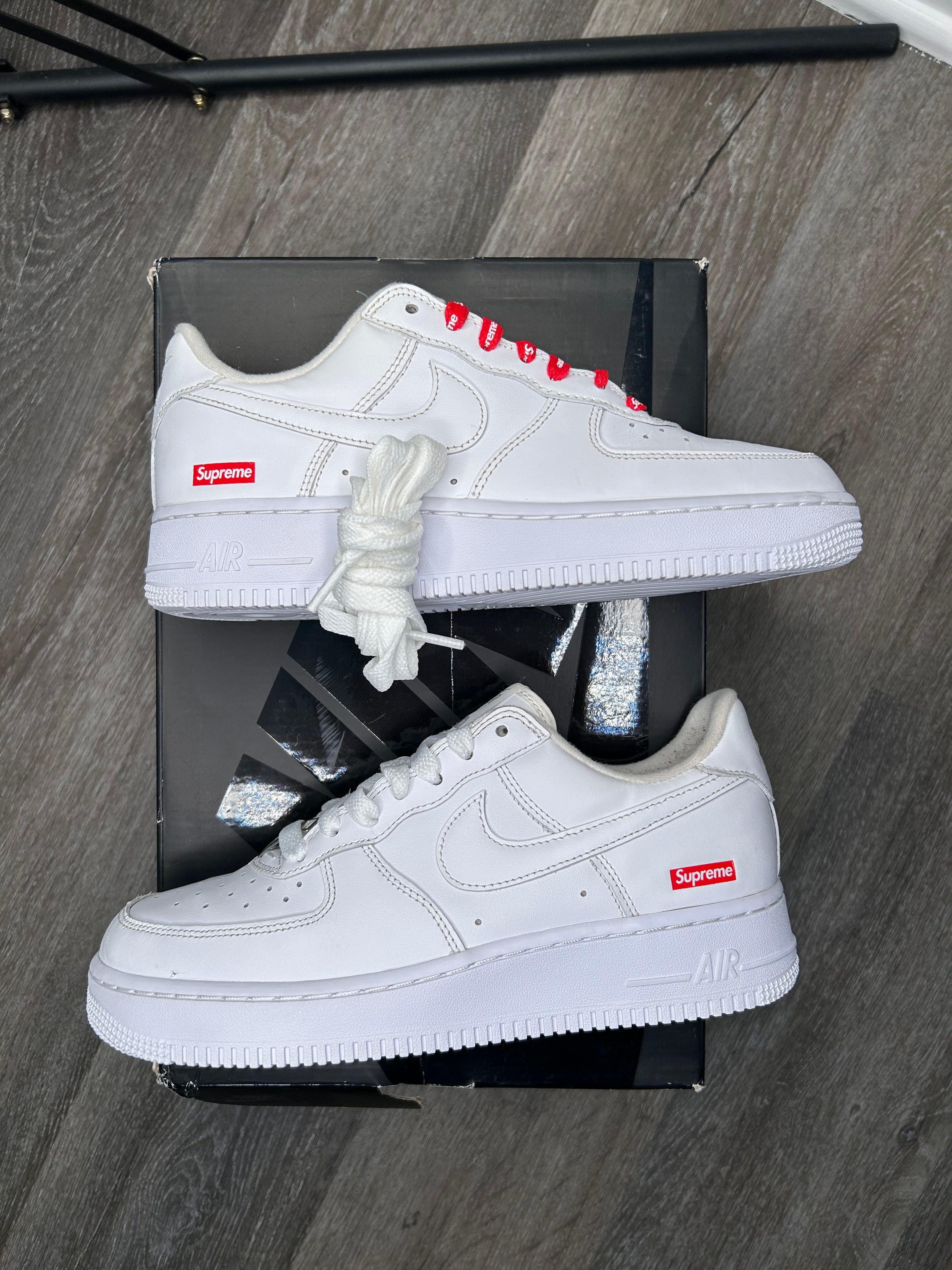 Size 6.5 - Nike Air Force 1 Low Supreme Box Logo (2020) cu9225-100