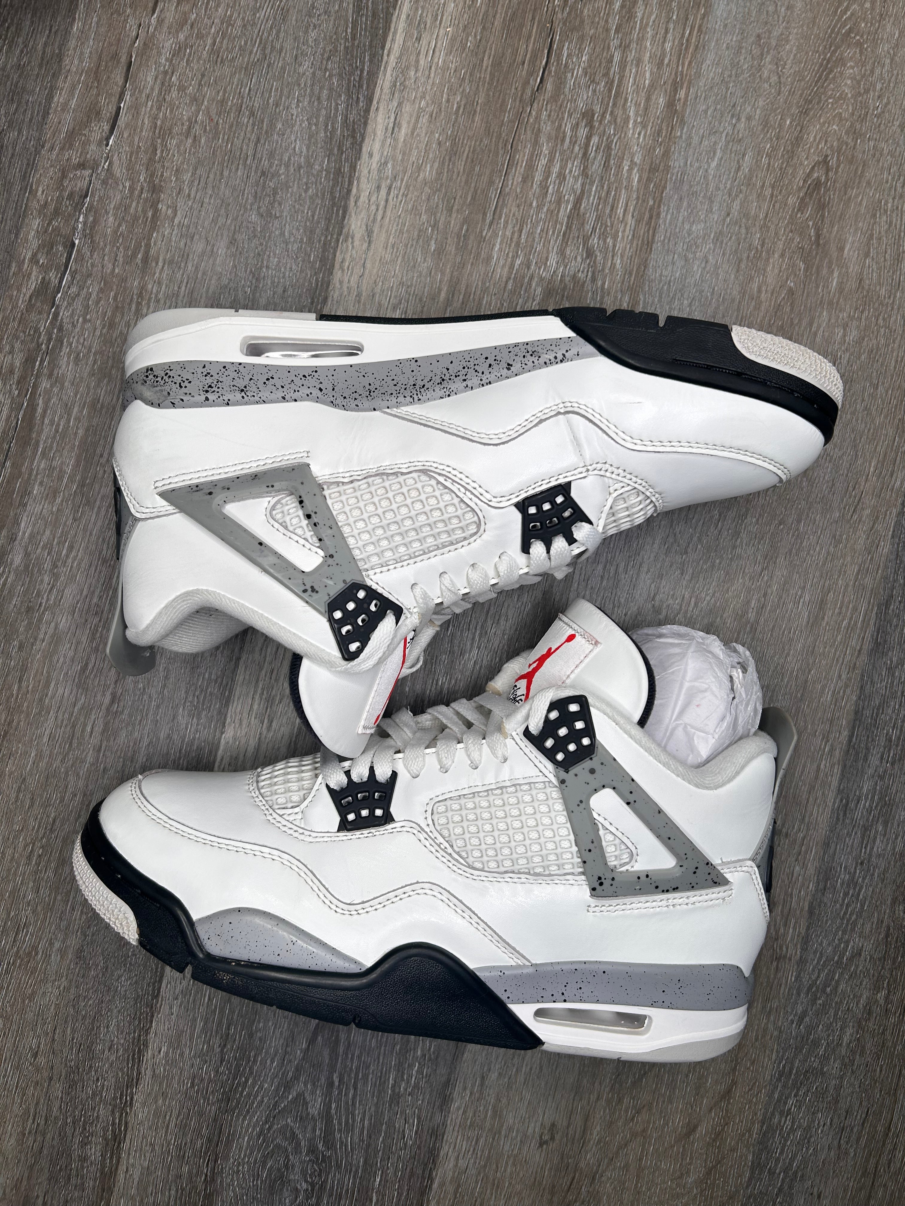 Size 10 Nike air Jordan retro 4 white cement (2025)