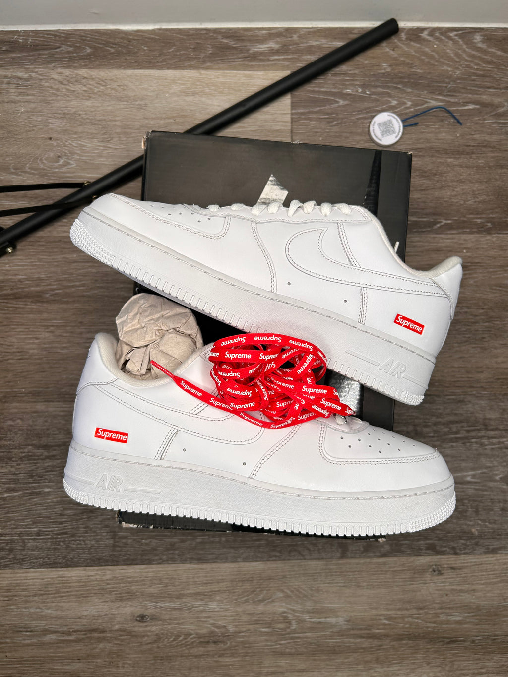 Nike Air Force 1 x Supreme Low Box Logo - White - Size 10 - CU9225-100 (2020)