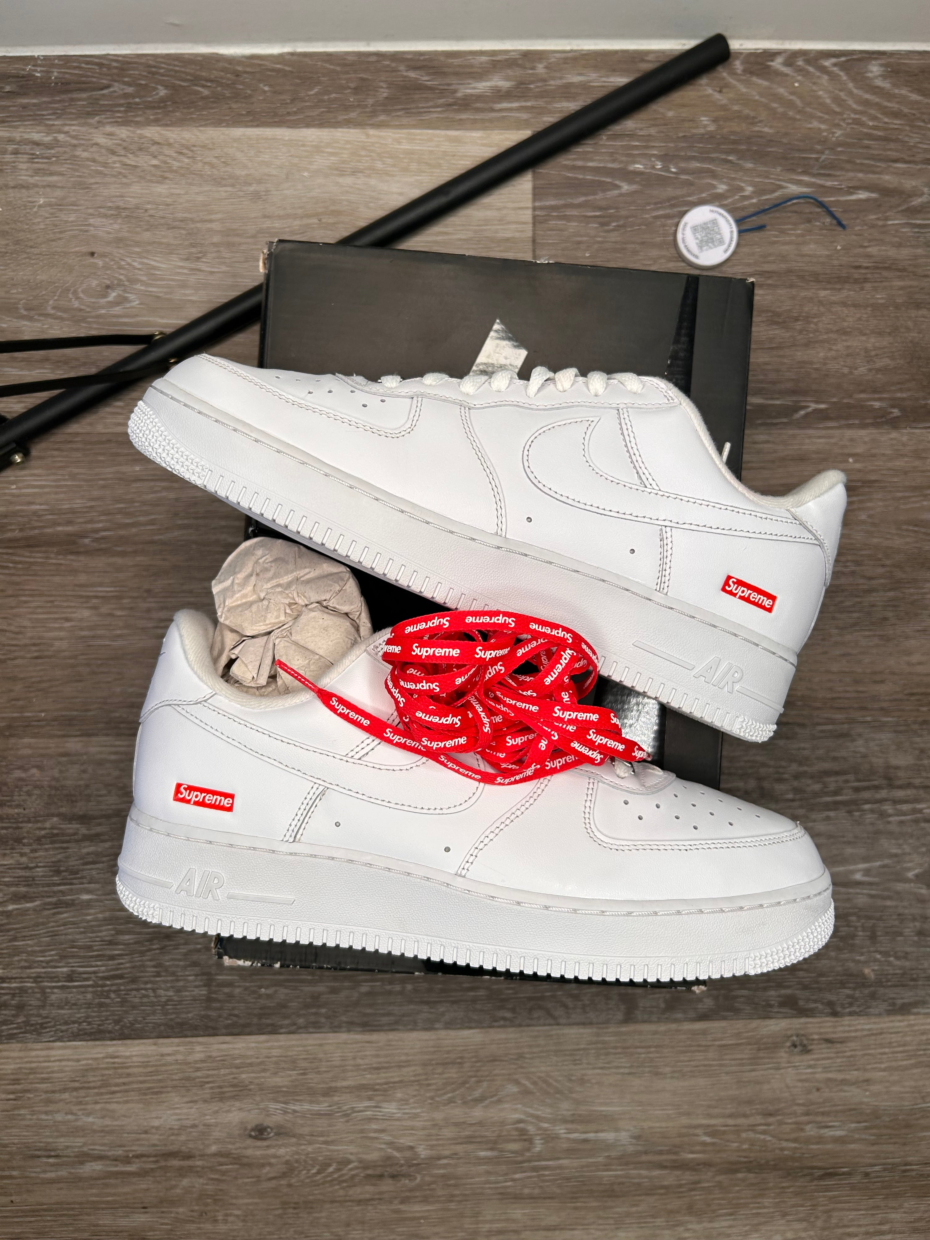 Nike Air Force 1 x Supreme Low Box Logo - White - Size 10 - CU9225-100 (2020)