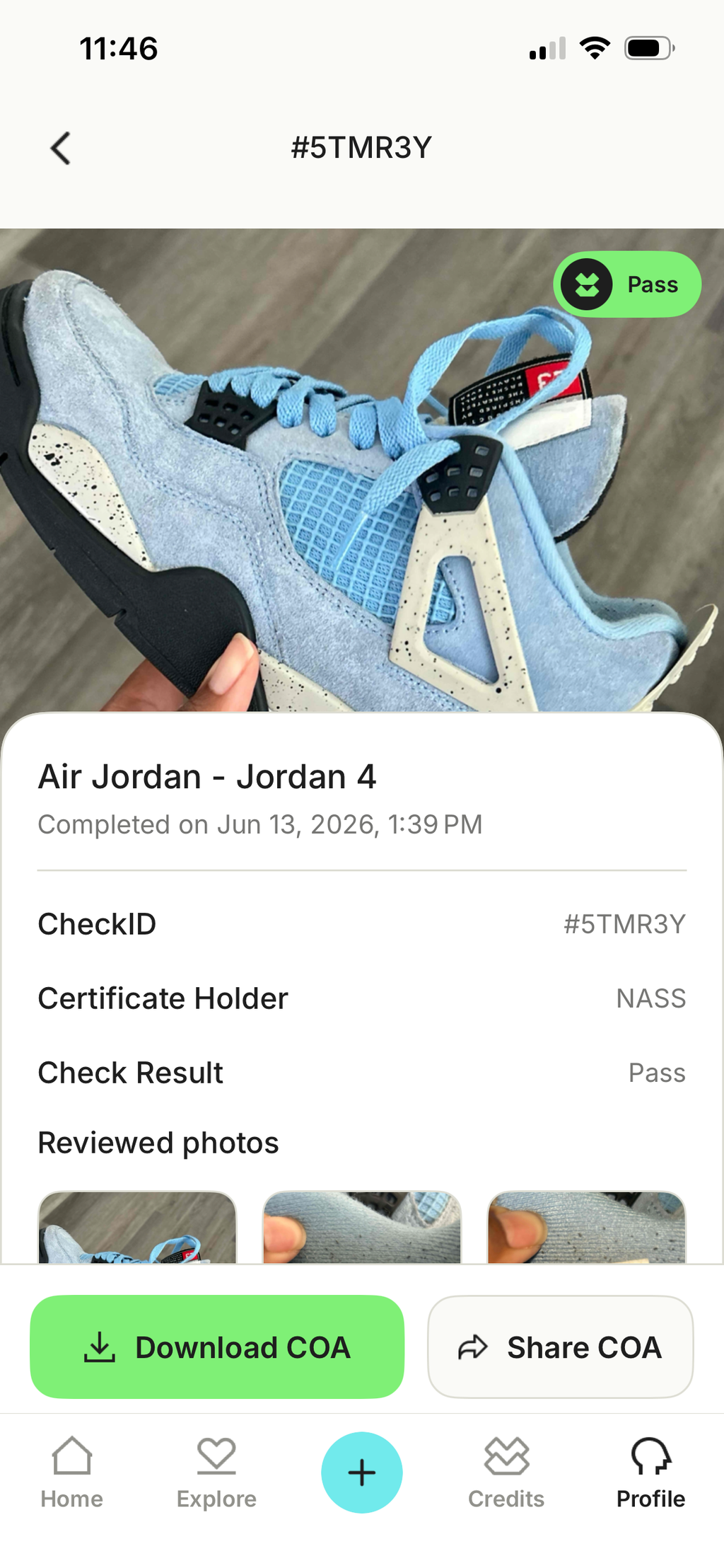 Size 8 - Jordan 4 Retro University Blue Unc (2021) CT8527-400
