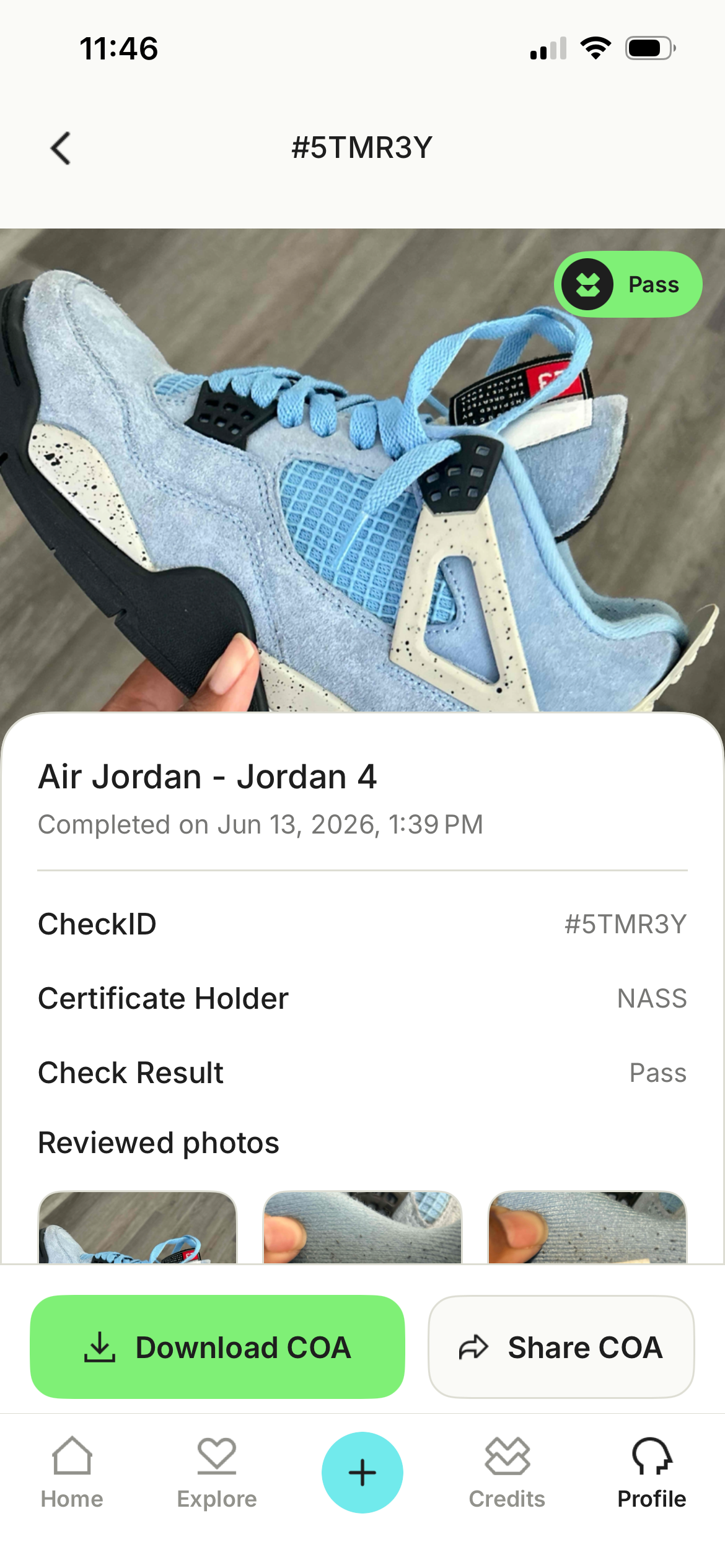 Size 8 - Jordan 4 Retro University Blue Unc (2021) CT8527-400